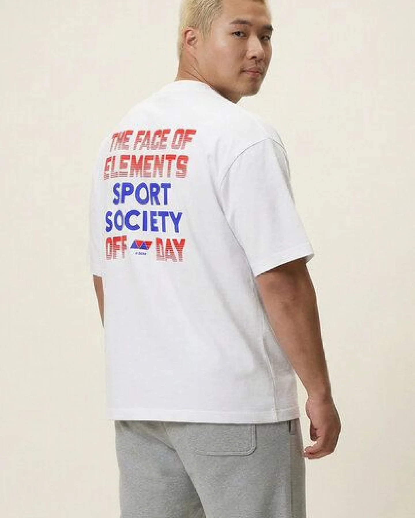 THE FACE OF ELEMENTS OFF DAY - HEAVY OVERSIZED FIT T-SHIRT AUS 100% BIO-BAUMWOLLE – Ansicht 3