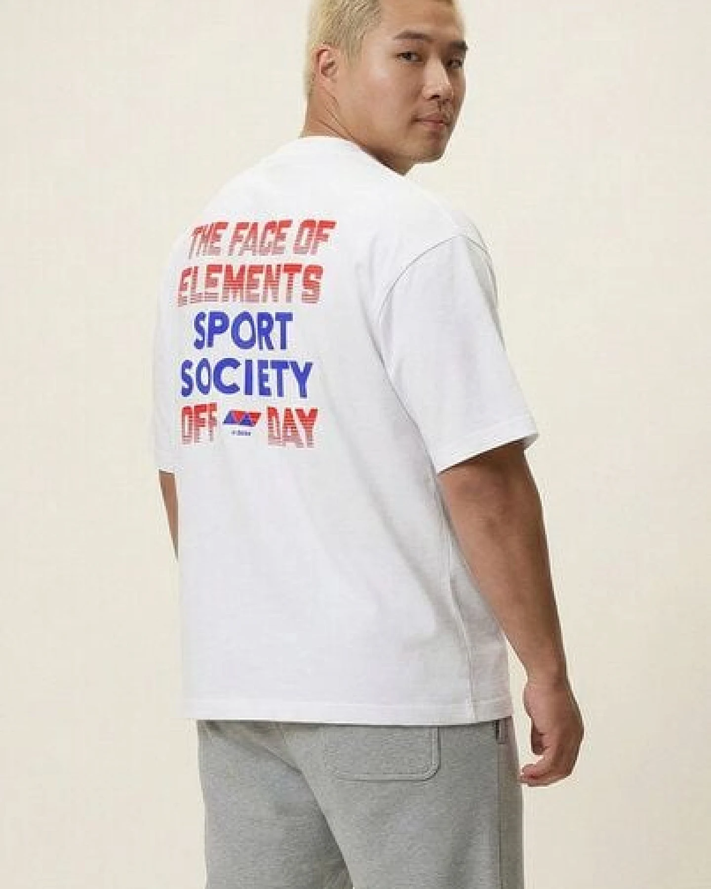 THE FACE OF ELEMENTS OFF DAY - HEAVY OVERSIZED FIT T-SHIRT AUS 100% BIO-BAUMWOLLE – Ansicht 3