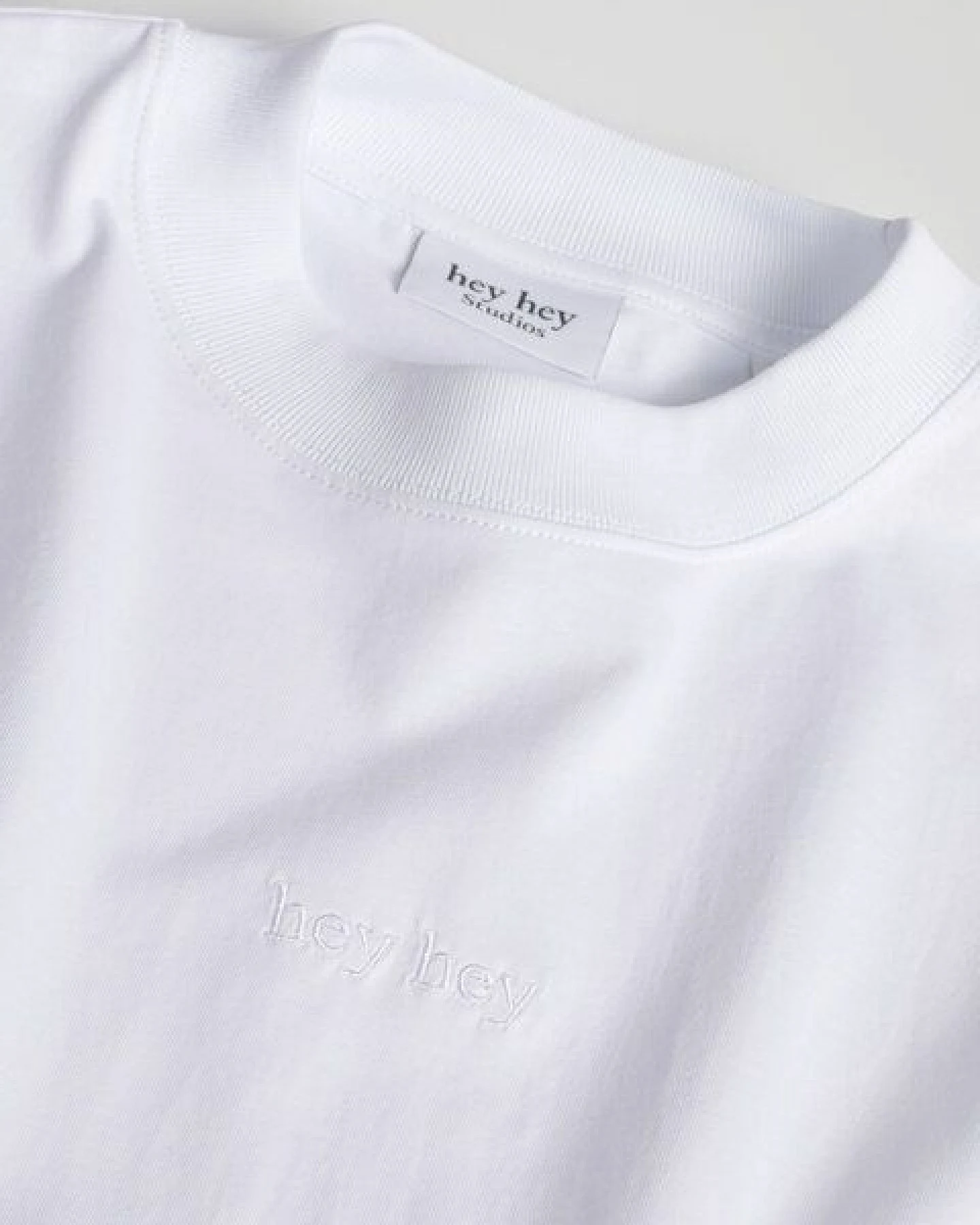 hey hey studios Premium Basic Oversized aus Bio-Baumwolle weiß – Ansicht 4