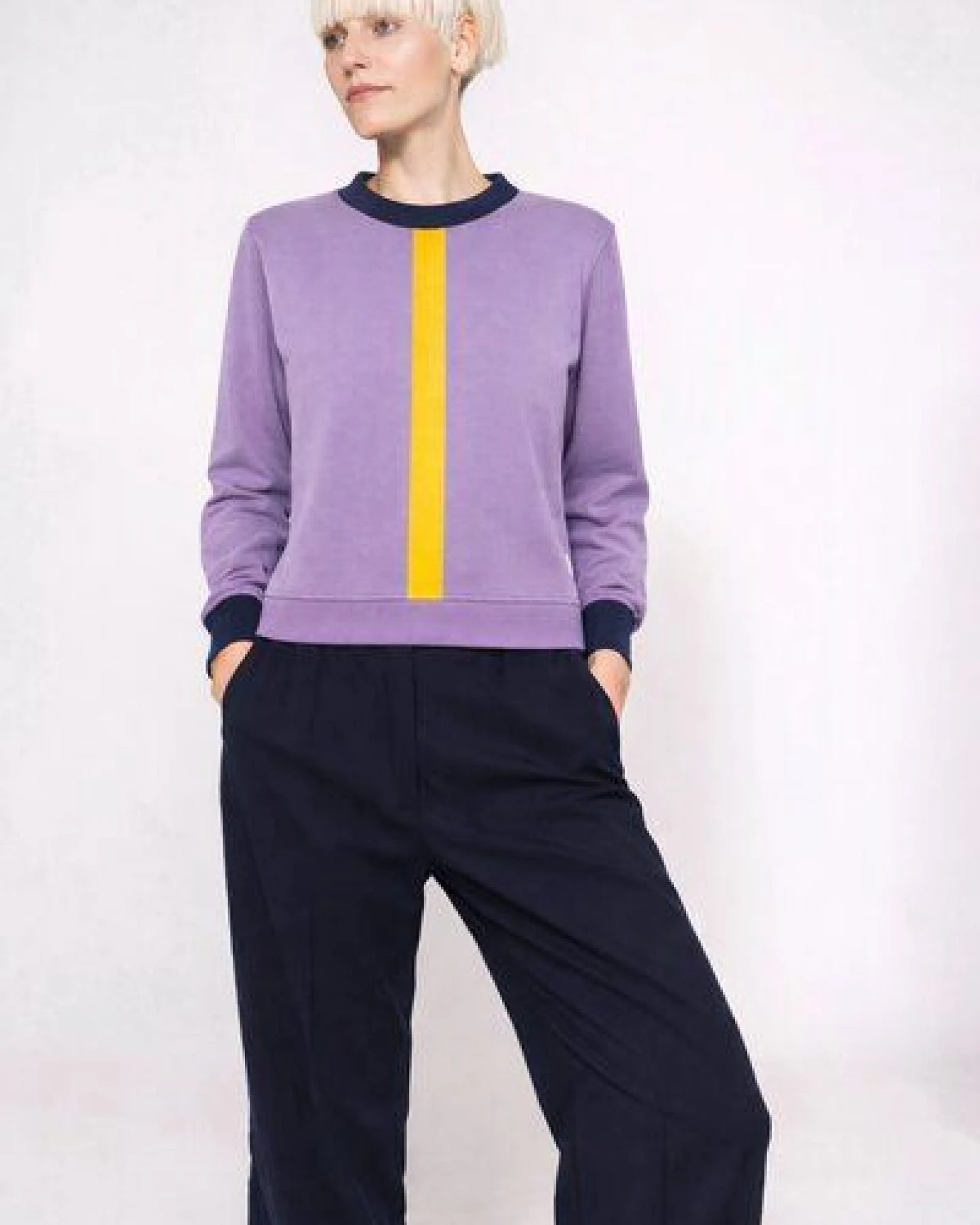 ein garten Studios Colorblock Shirt aus Bio-Baumwolle und Tencel – Ansicht 2