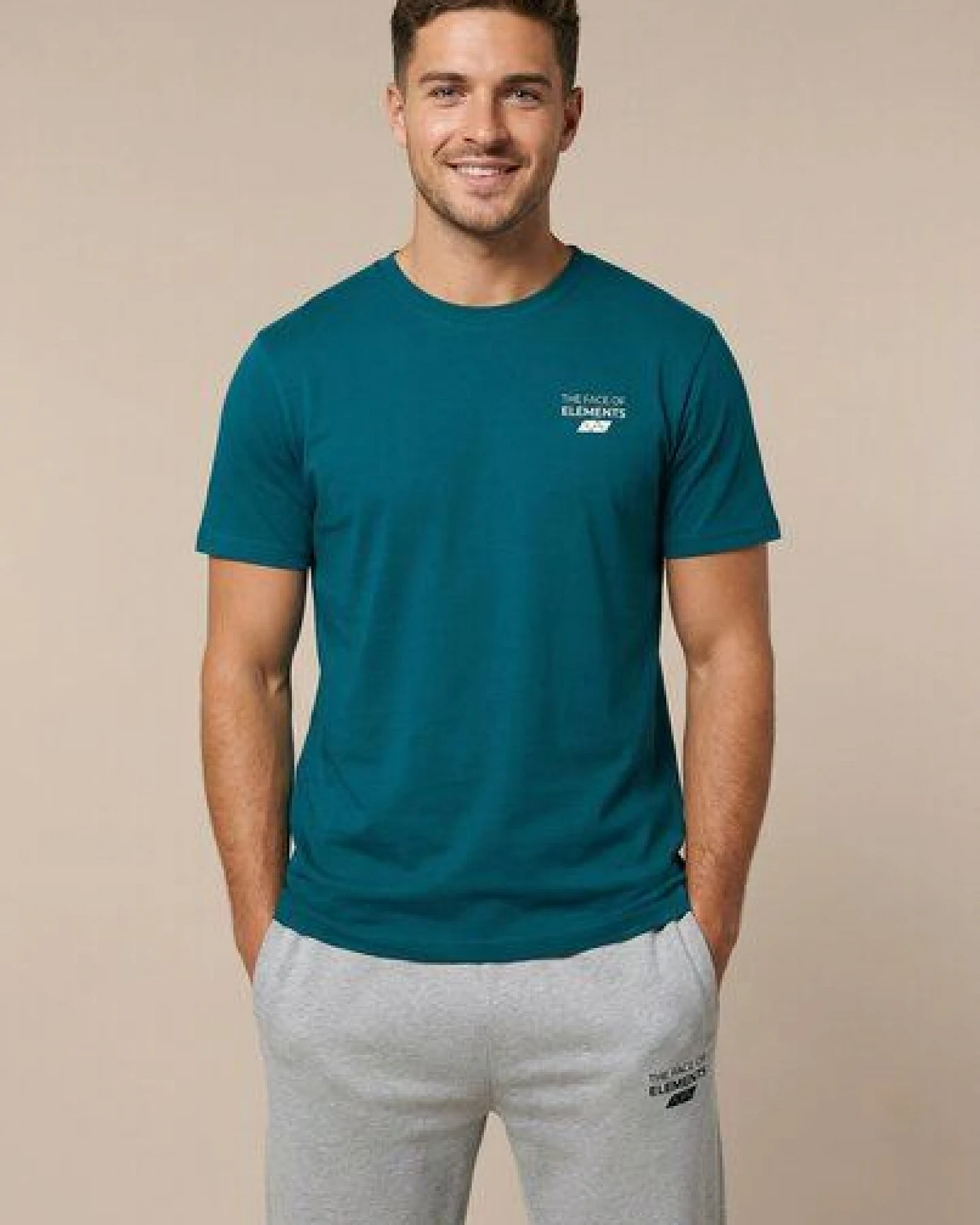 THE FACE OF ELEMENTS AIRY - REGULAR FIT T-SHIRT AUS 100% BIO-BAUMWOLLE – Ansicht 2
