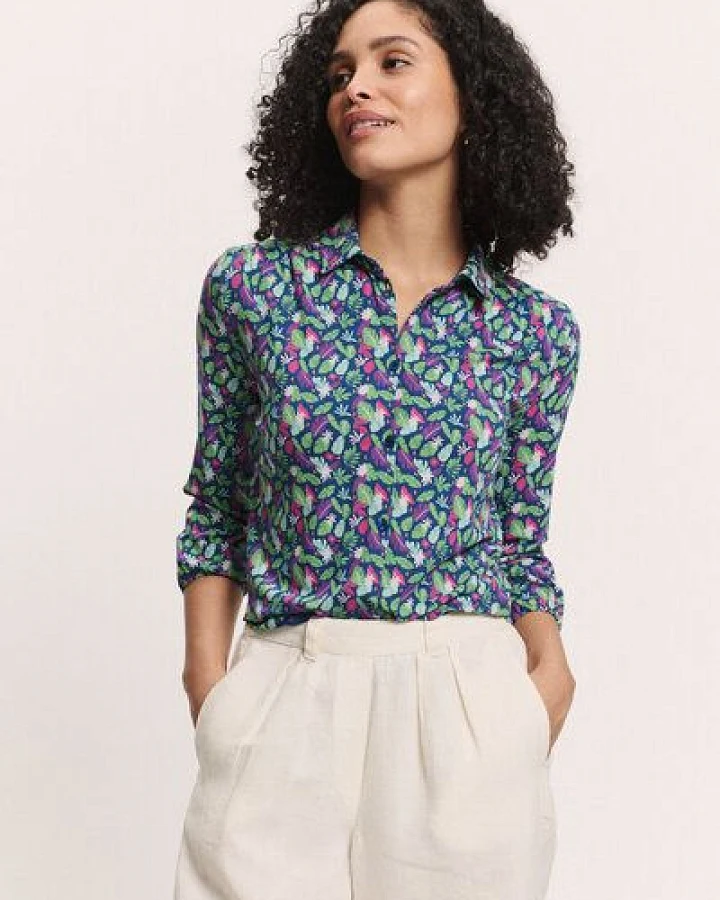 TRANQUILLO Jerseybluse Kaaty aus EcoVero Viskose (1080001)