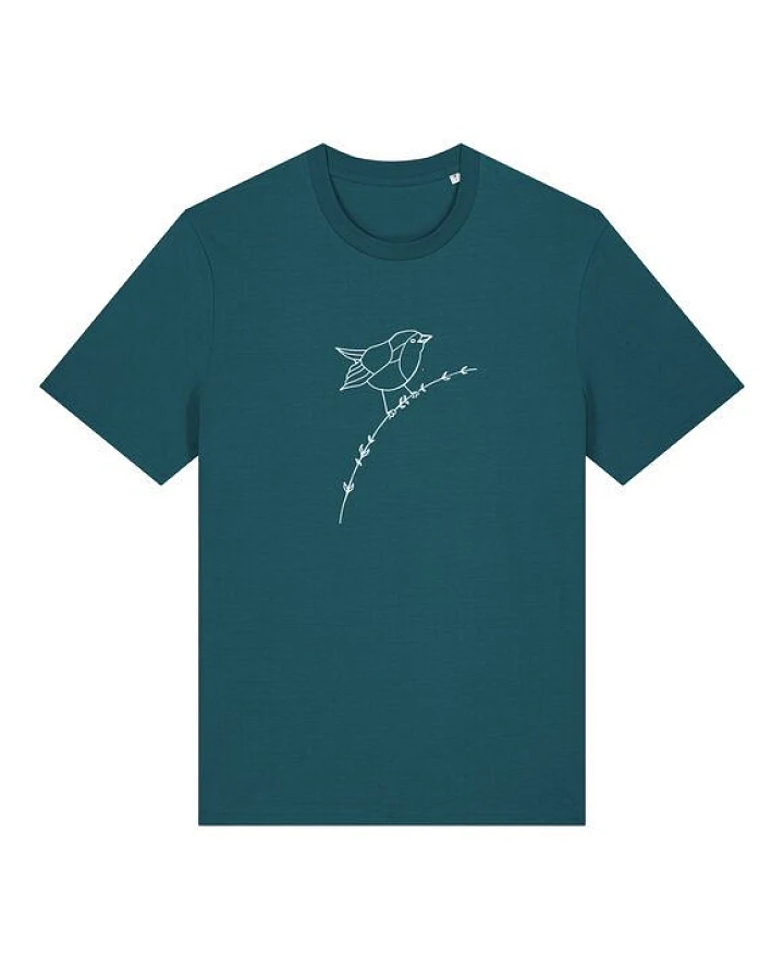 Brandless Basic Bio Unisex T-Shirt Rotkehlchen 180g/m² XXS - 3 XL