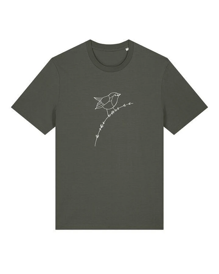 Brandless Basic Bio Unisex T-Shirt Rotkehlchen 180g/m² XXS - 3 XL