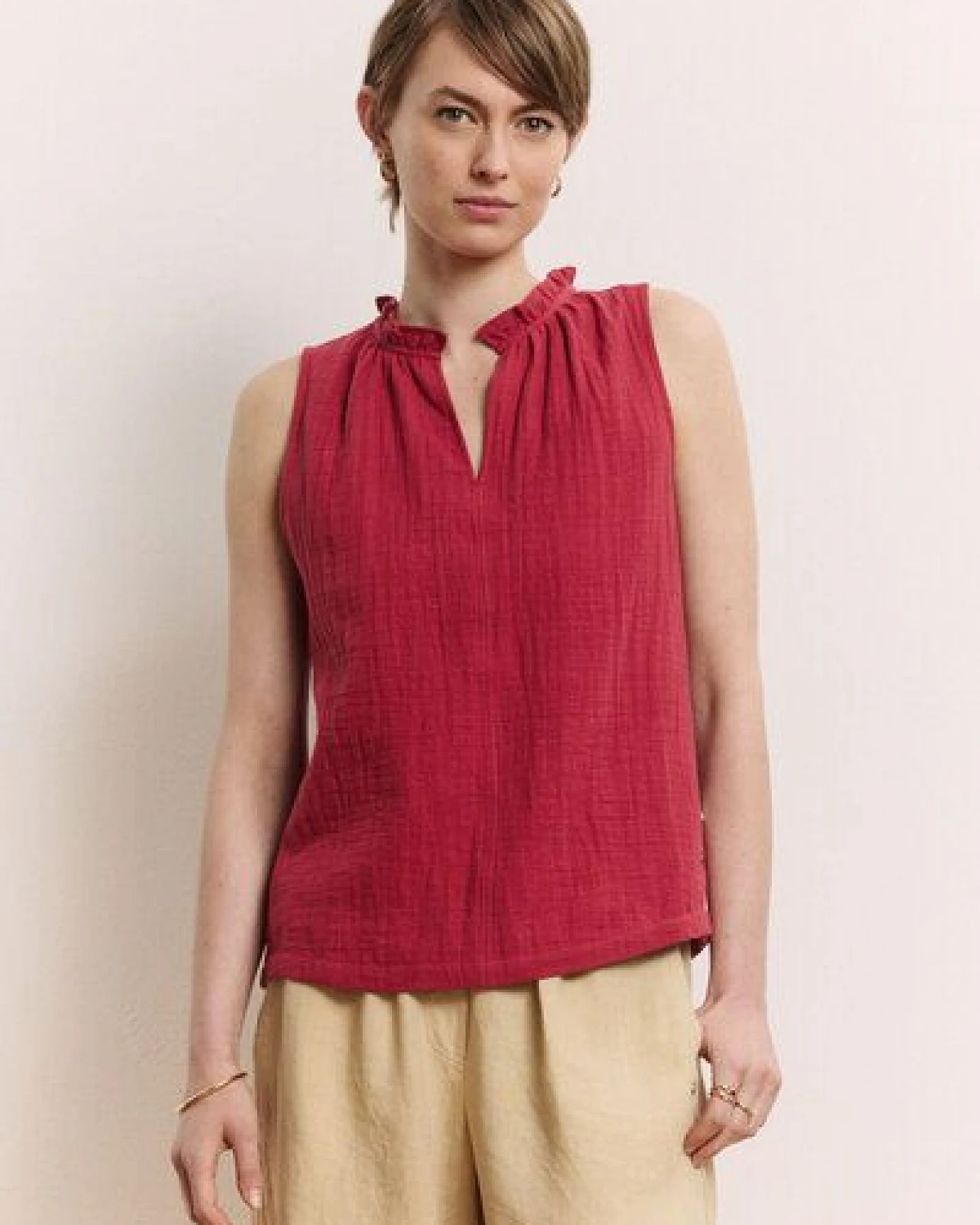TRANQUILLO Bluse Lauraa aus Slub Musselin GOTS (1180007) – Ansicht 2
