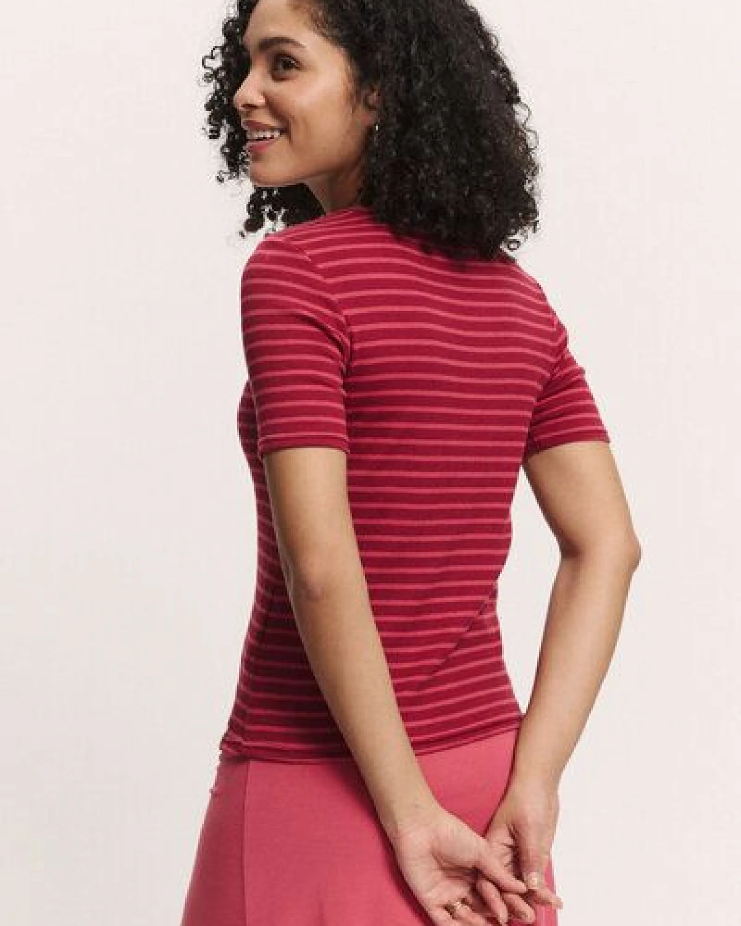TRANQUILLO Kurzarm Ringelshirt Lillyy aus Tencel (1010005) – Ansicht 2