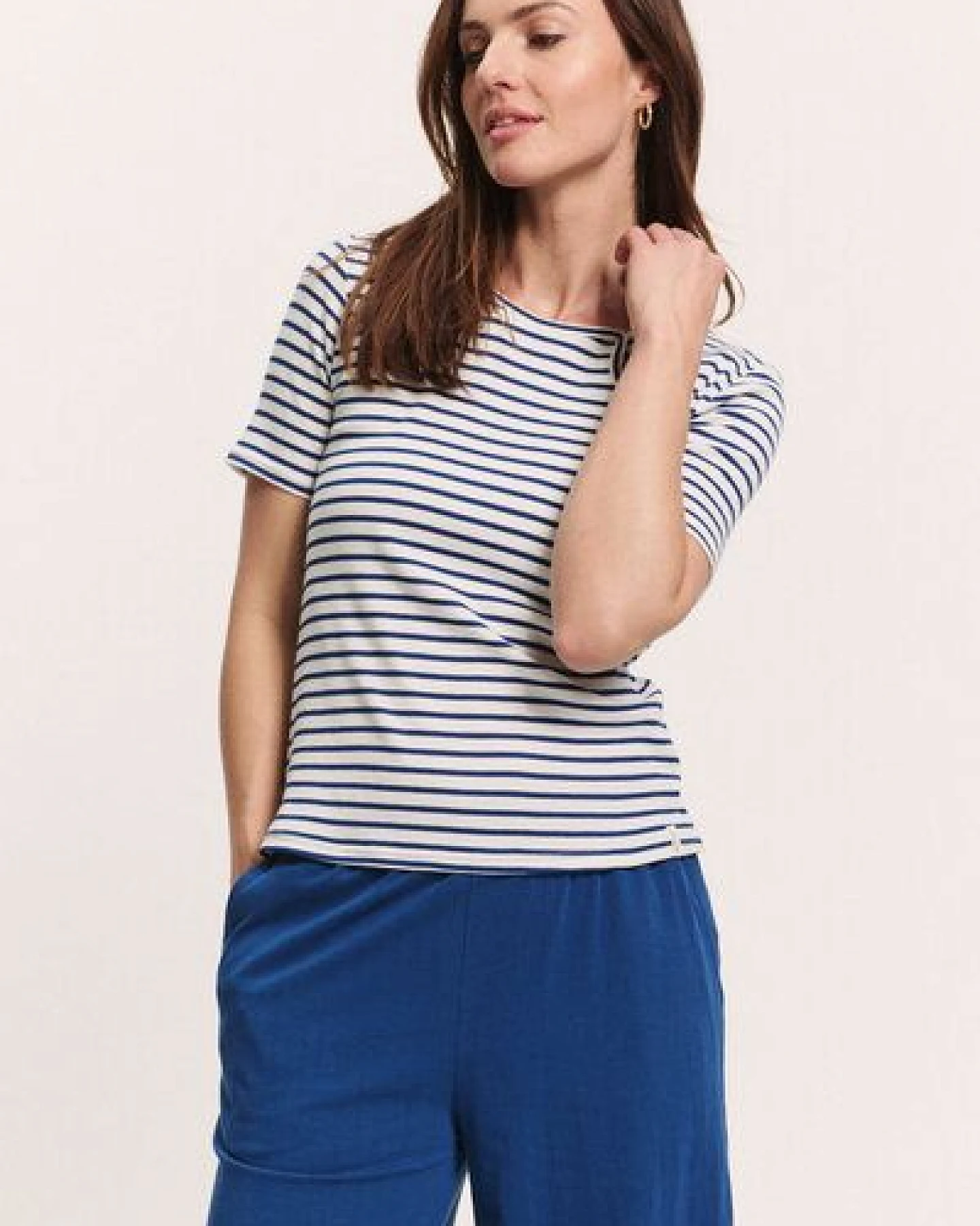 TRANQUILLO Kurzarm Ringelshirt Lillyy aus Tencel (1010005) – Ansicht 2