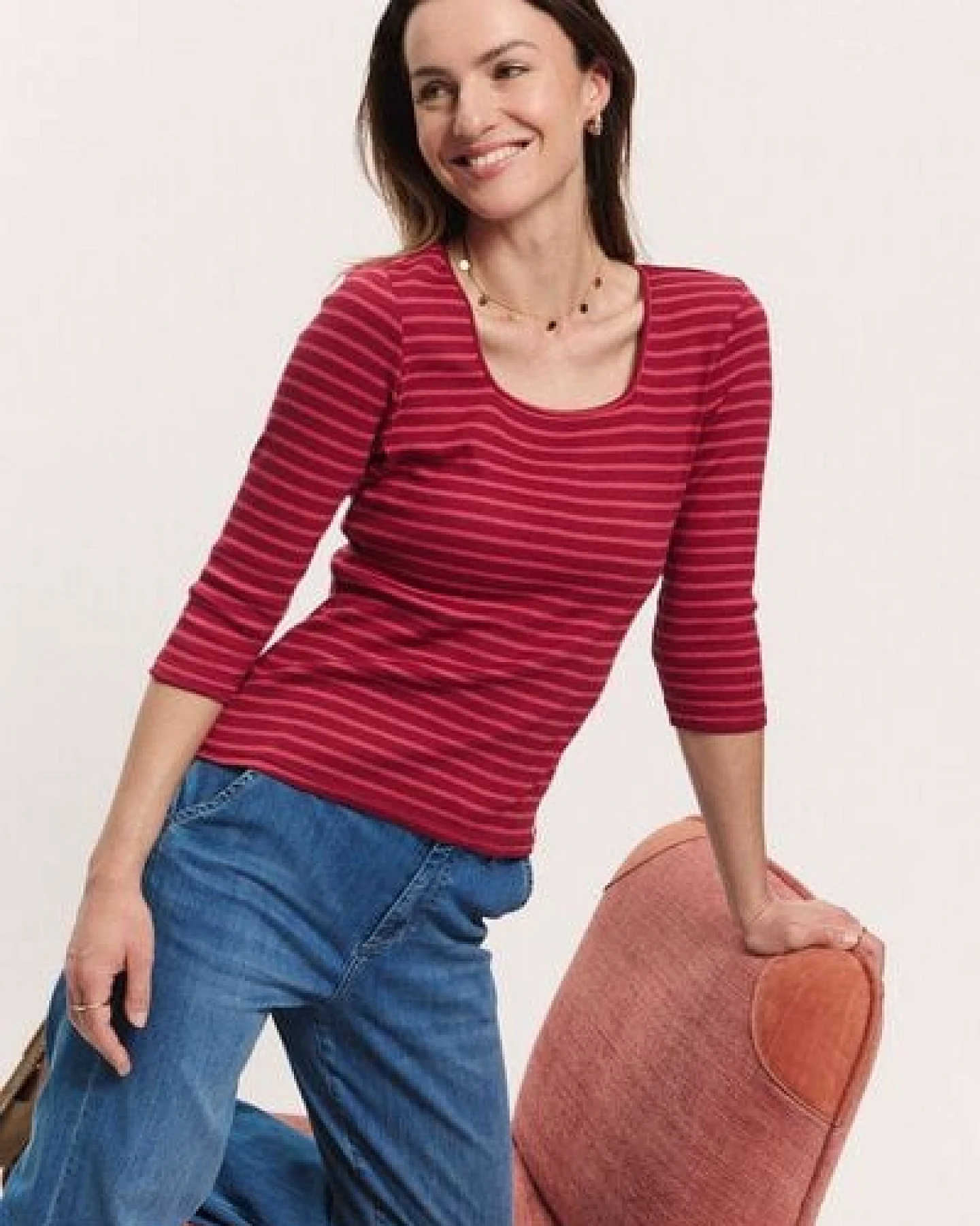 TRANQUILLO Jerseyshirt Loolly aus Tencel mit 3/4 Arm (1010007) – Ansicht 4