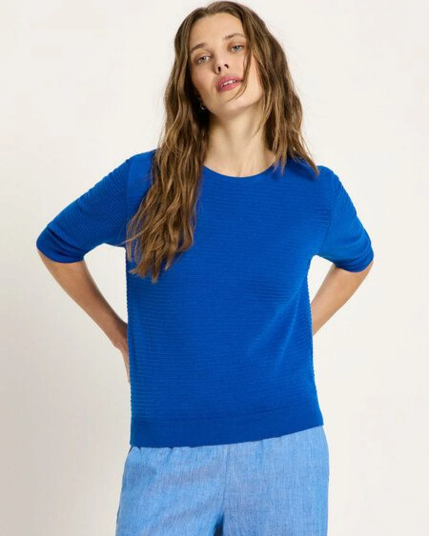 LANIUS Strickpullover mit 3/4-Arm – Ansicht 2