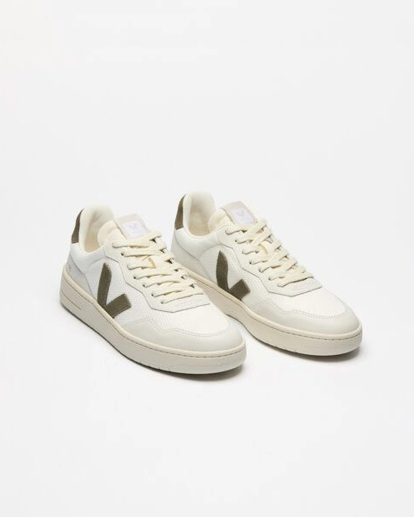 Veja Herren-Sneaker V-90 B-Mesh White Kaki – Ansicht 2