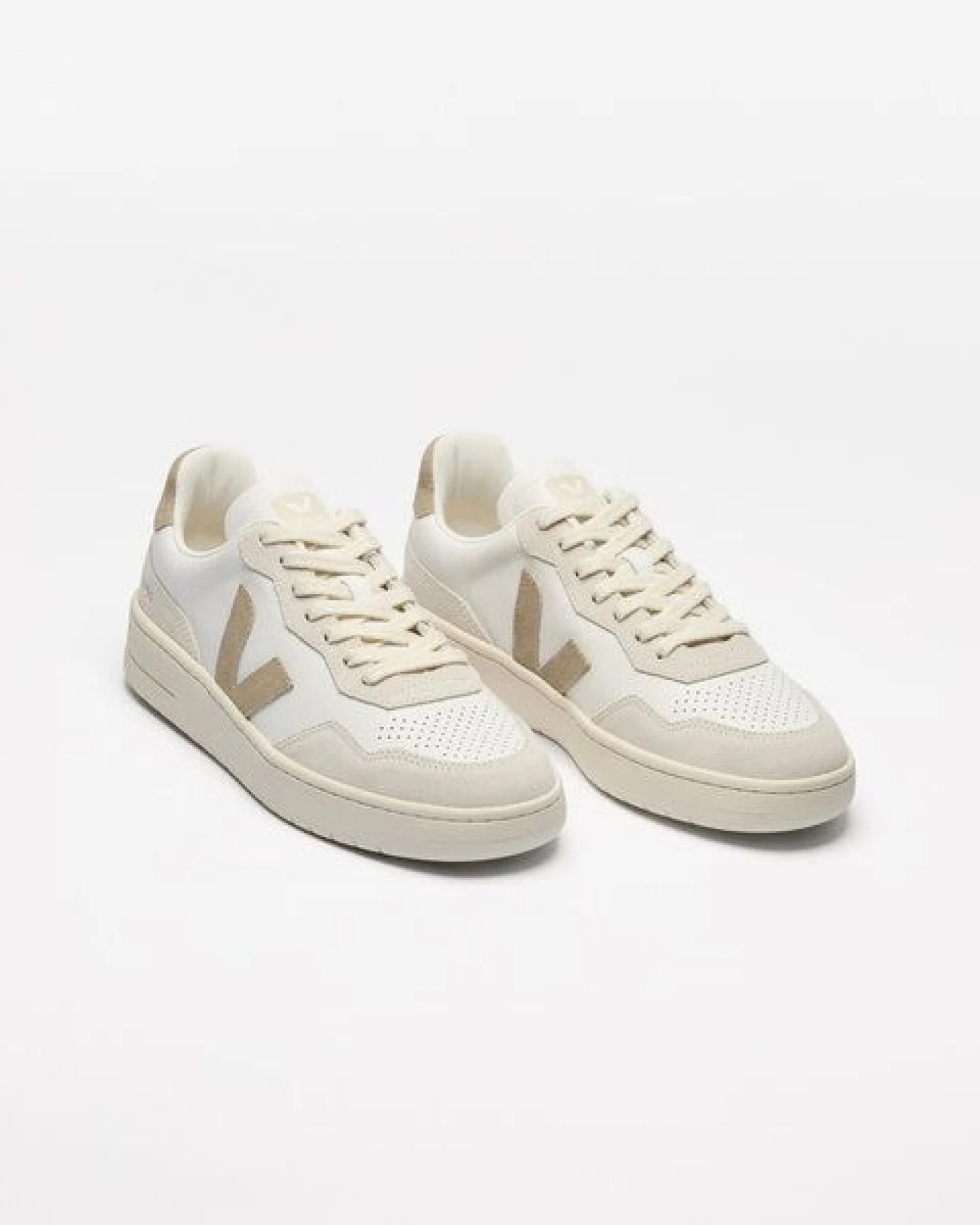 Veja Herren-Sneaker V-90 OT Leather White Taupe – Ansicht 2