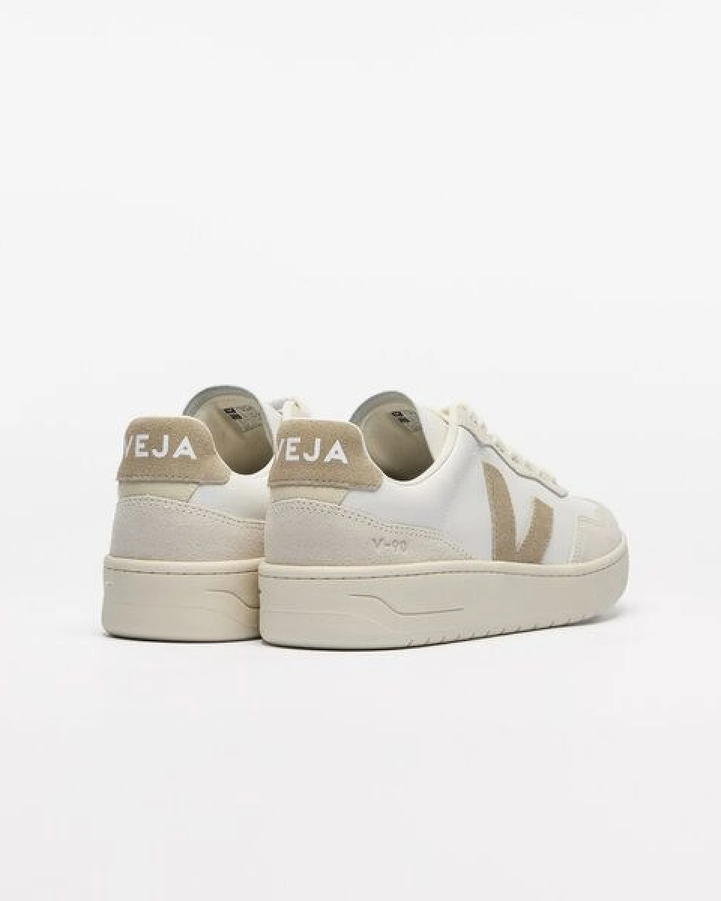 Veja Herren-Sneaker V-90 OT Leather White Taupe – Ansicht 3
