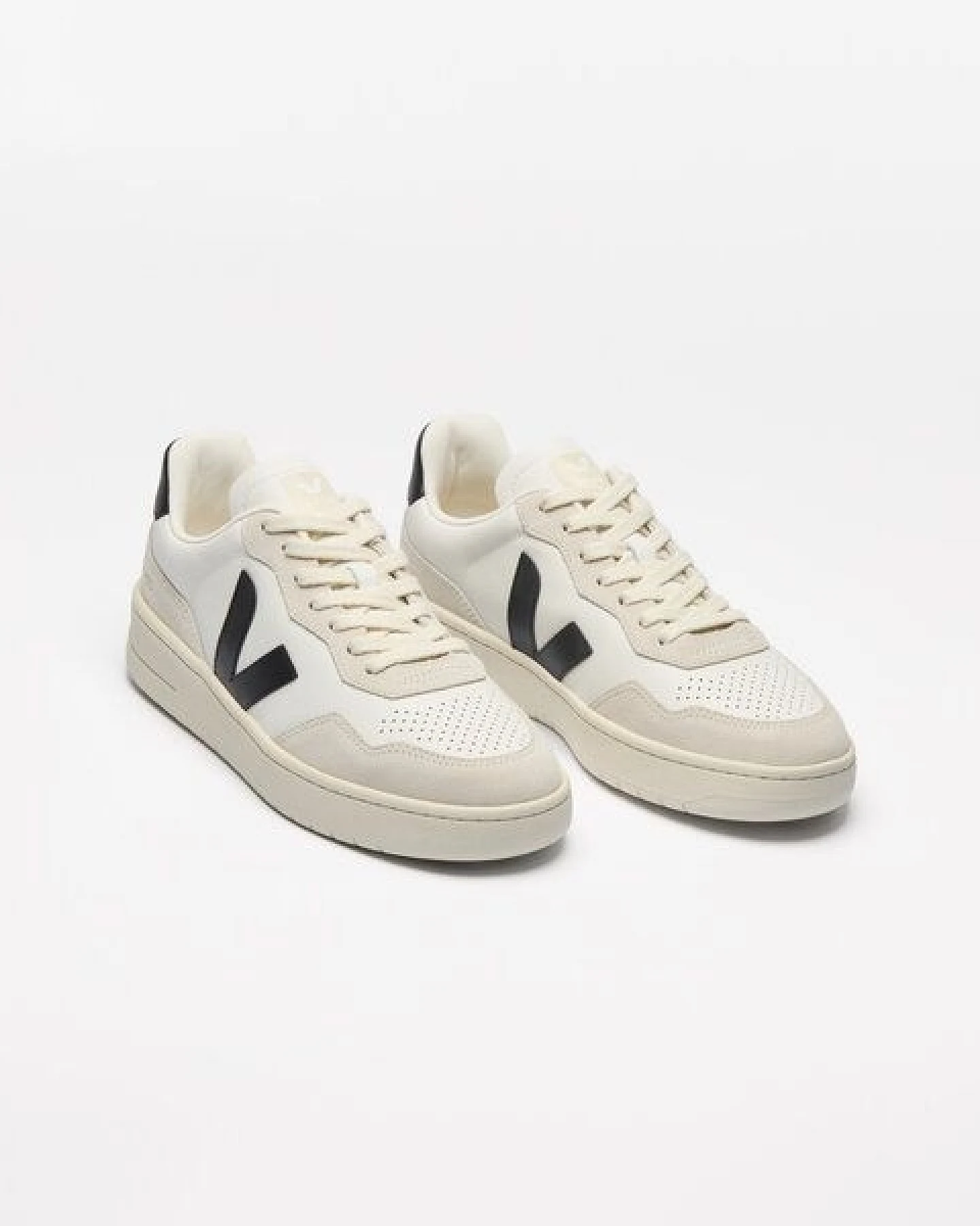 Veja Herren-Sneakers V-90 OT Leather White Black – Ansicht 2
