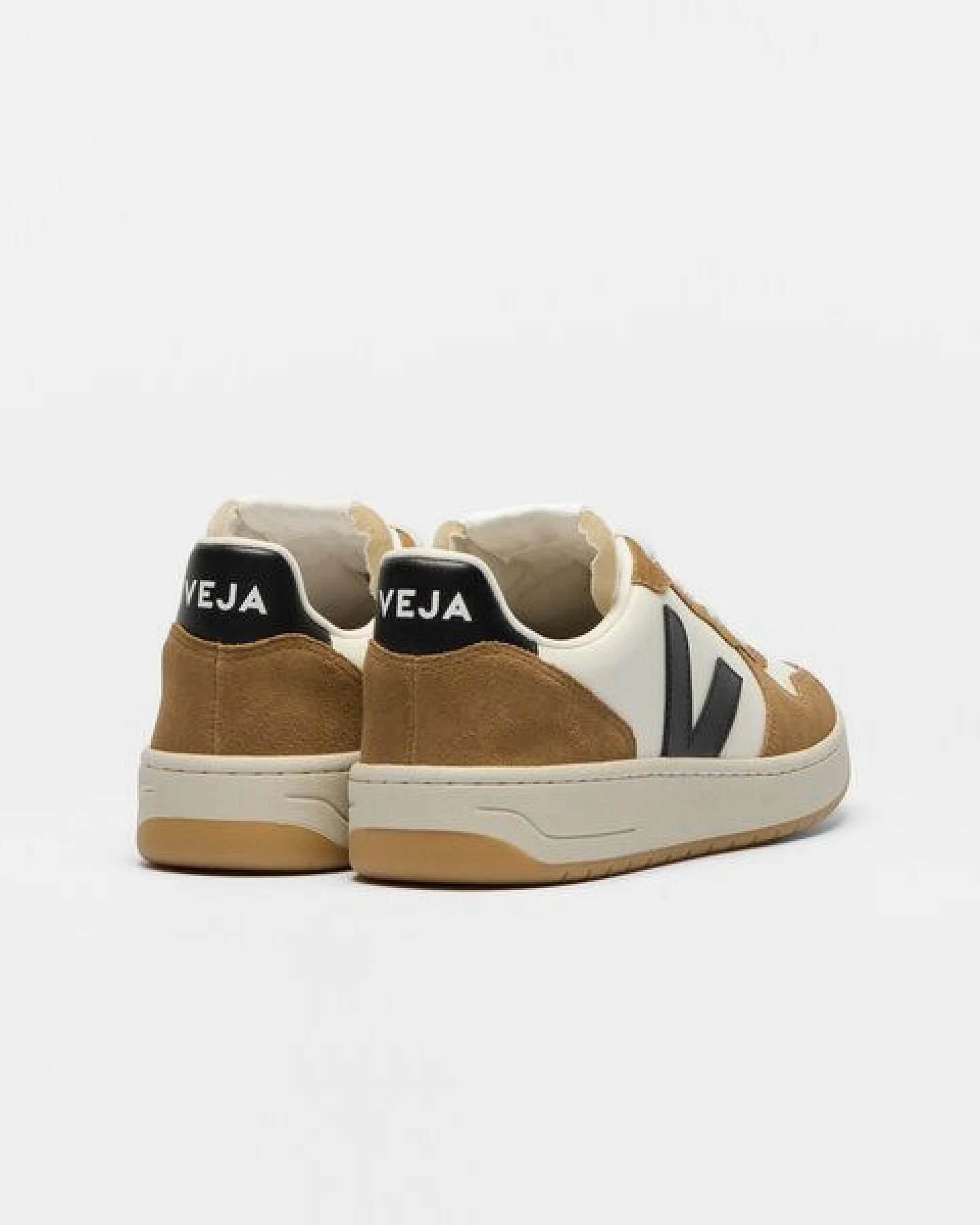 Veja Herren-Sneaker V-10 Prime Leather Pure Black Tent – Ansicht 3
