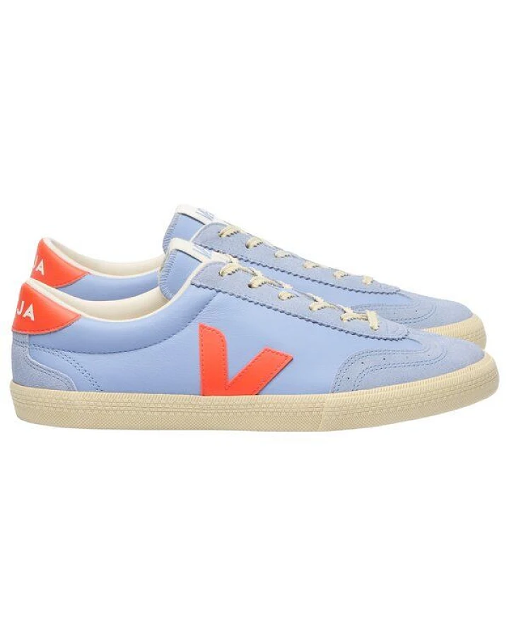 Veja Damen-Sneakers Volley OT Olympe Orange Fluo Calcaire