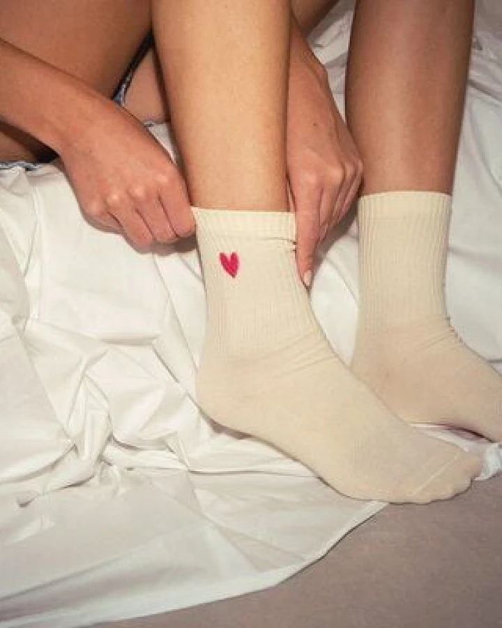 Jutelaune Pink Heart Socks - GRS und OEKO-TEX Zertifizierungen