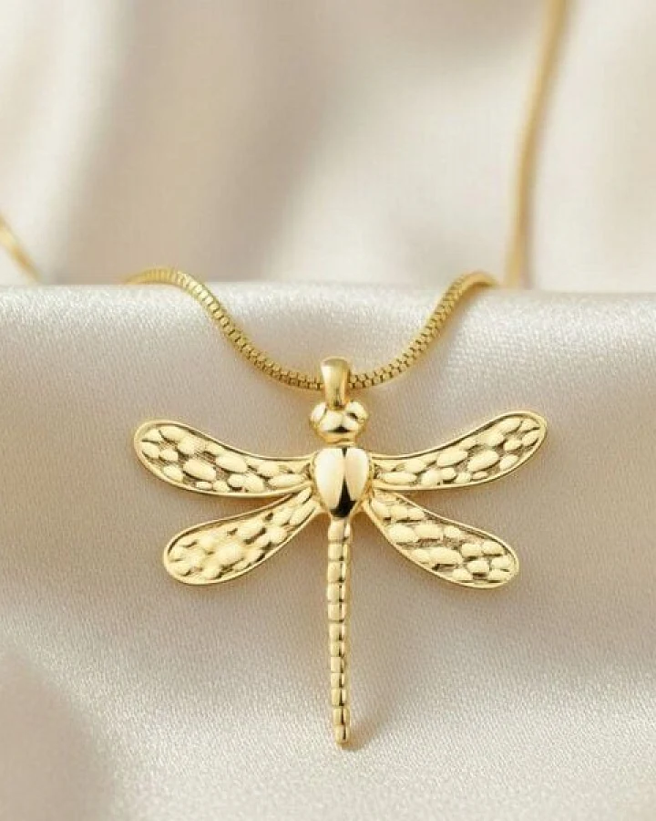MOANINA Kette Libelle Lubellula • 8k Echtgold