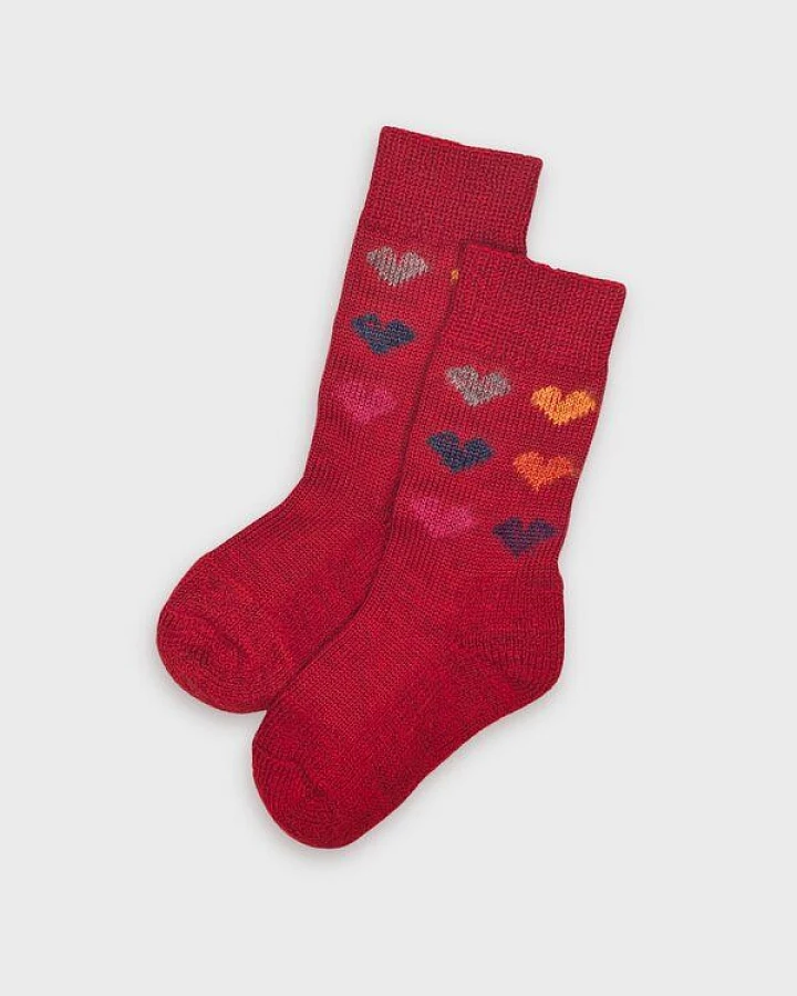 hirsch natur Herz Kindersocken bio Schurwolle