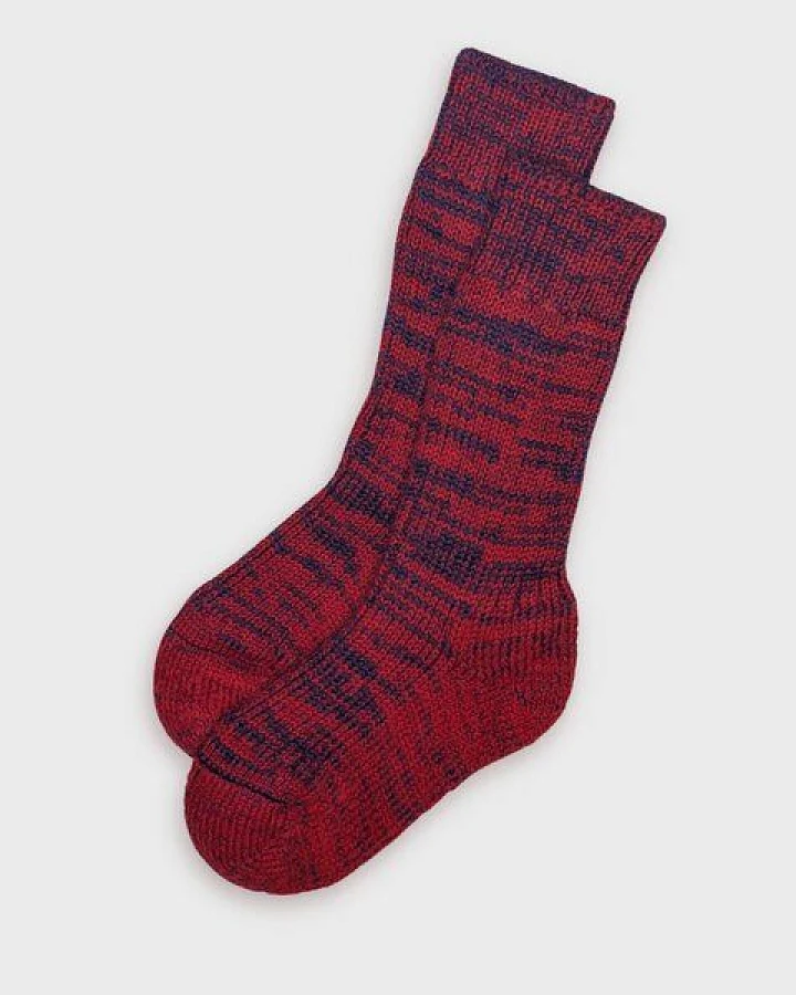 hirsch natur Kinder Wollsocken melange