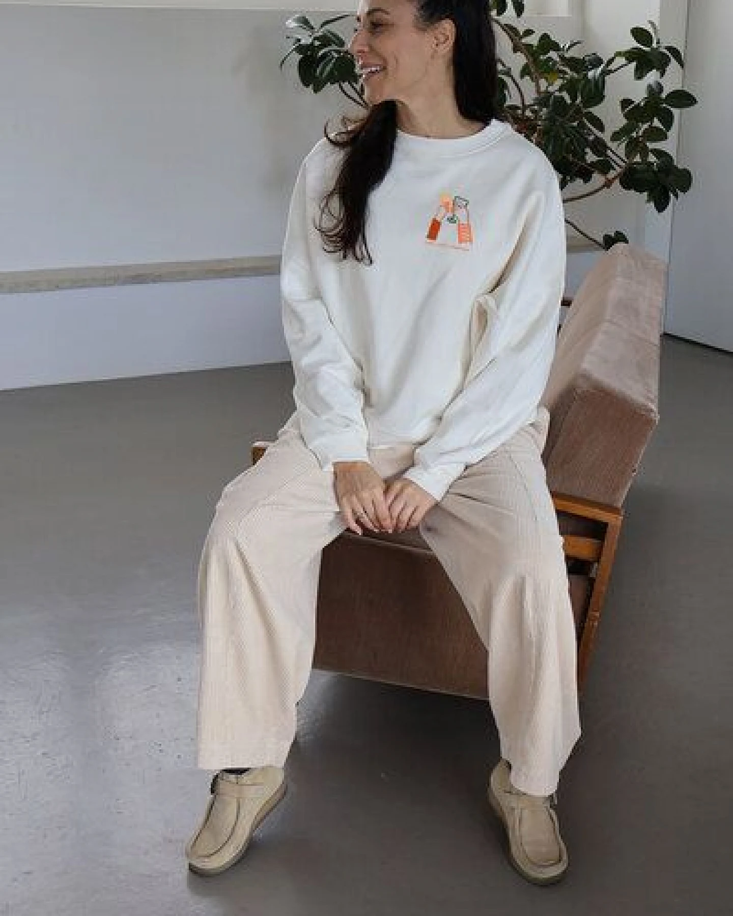 Kultgut Artdesign - Biofair- Kuscheliger Sweatpullover /Juicy meet Smoothie – Ansicht 2