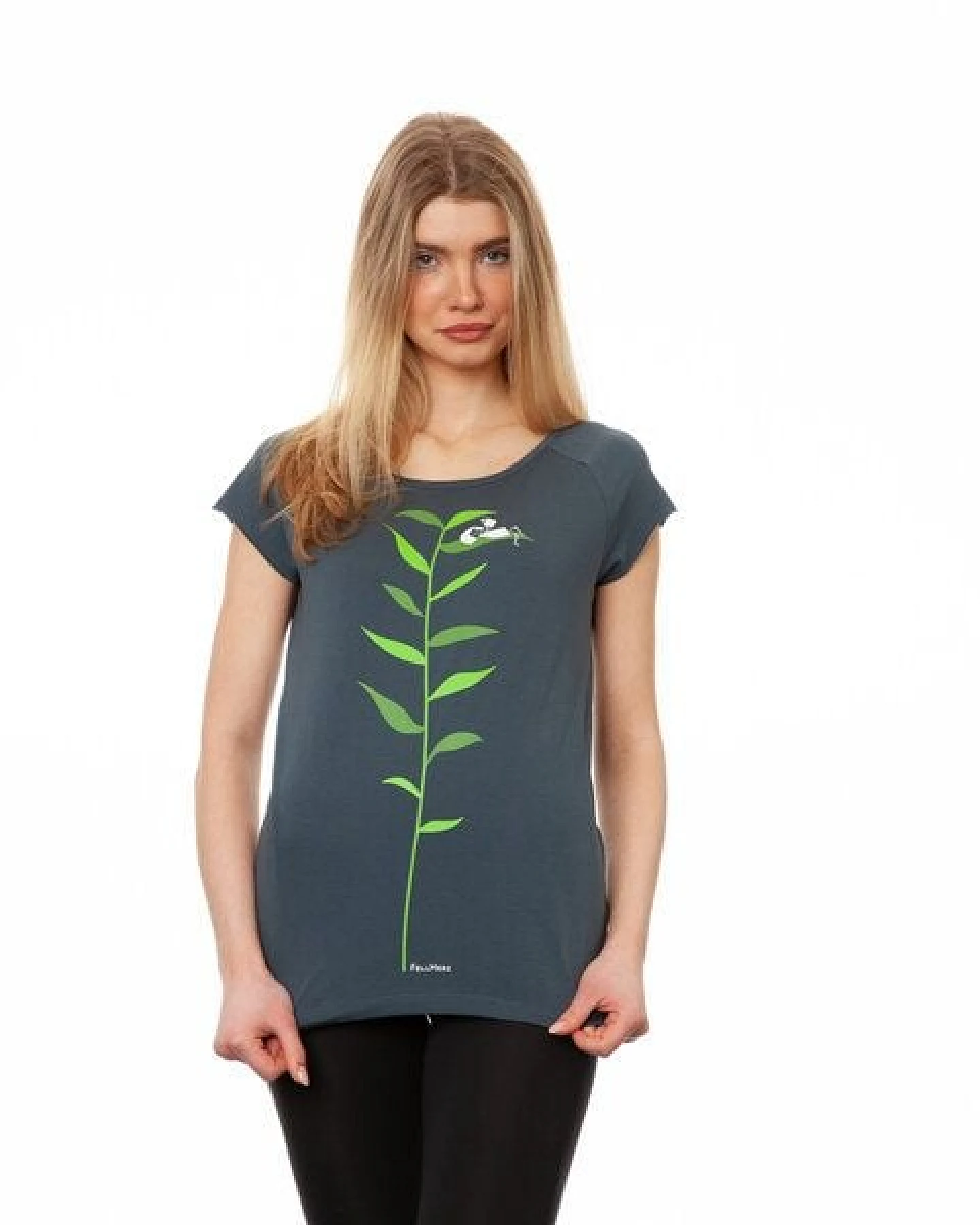 FellHerz Damen T-Shirt Booklover thundercloud – Ansicht 4