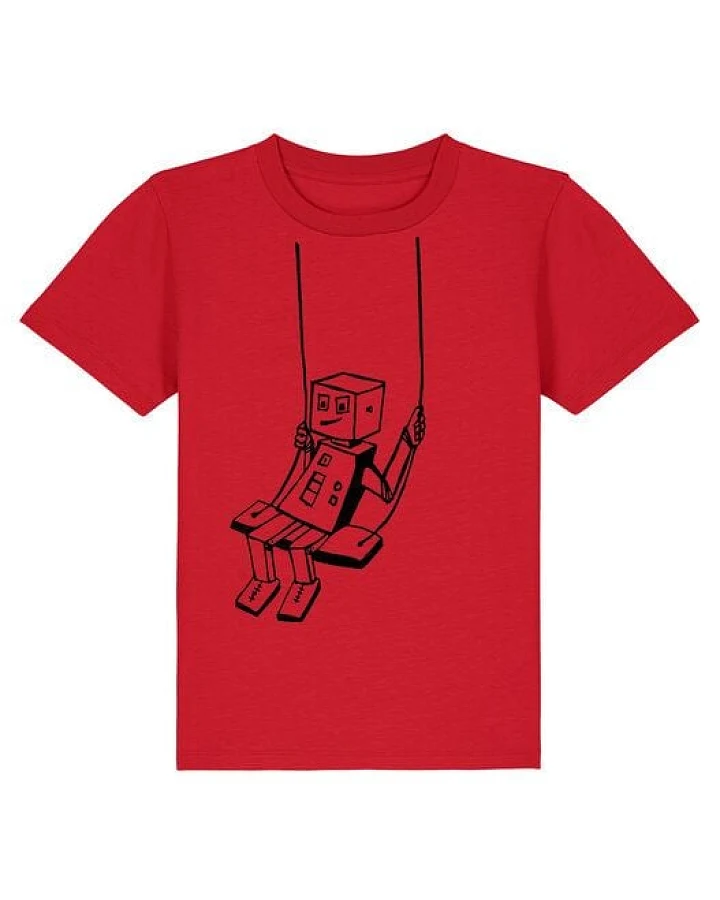 päfjes Rocco Roboter schaukelt für sein Leben gern - Fair Wear Bio Kinder T-Shirt