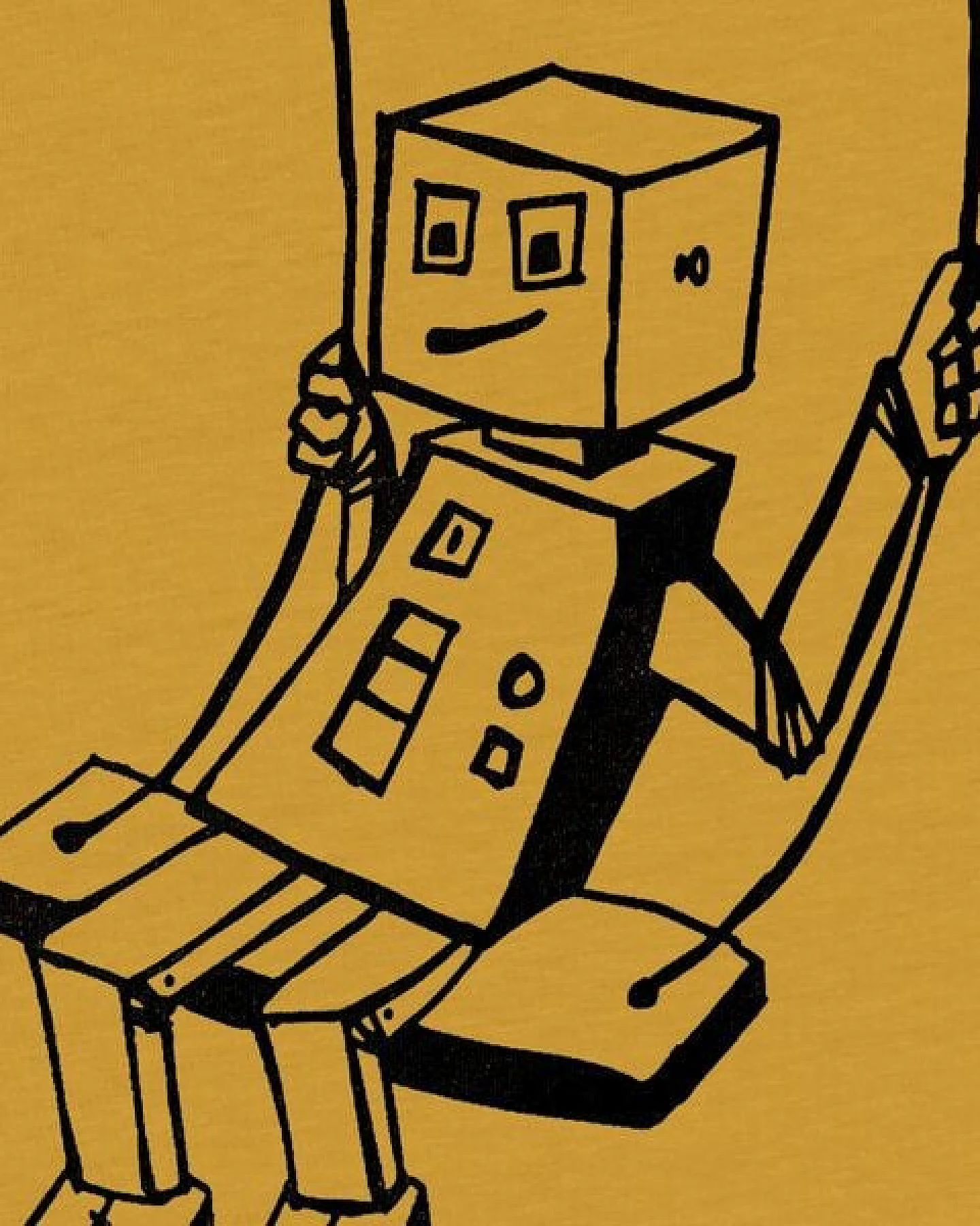 päfjes Rocco Roboter schaukelt für sein Leben gern - Fair Wear Bio Kinder T-Shirt – Ansicht 3