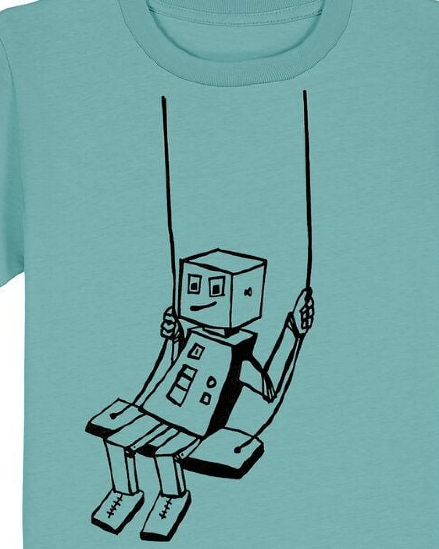 päfjes Rocco Roboter schaukelt für sein Leben gern - Fair Wear Bio Kinder T-Shirt – Ansicht 3