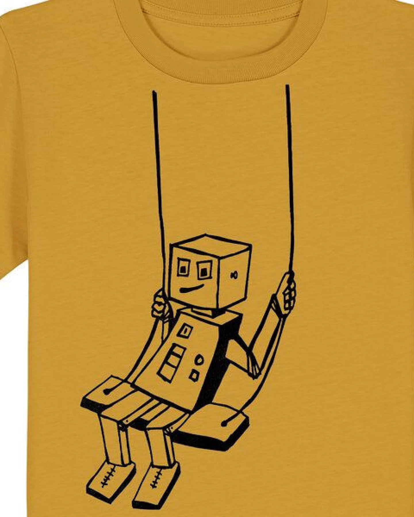päfjes Rocco Roboter schaukelt für sein Leben gern - Fair Wear Bio Kinder T-Shirt – Ansicht 2