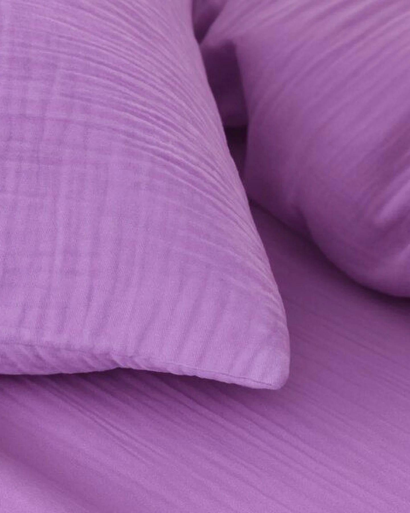 Sandiik Musselin Bettwäsche aus Biobaumwolle in Fuchsia – Ansicht 2