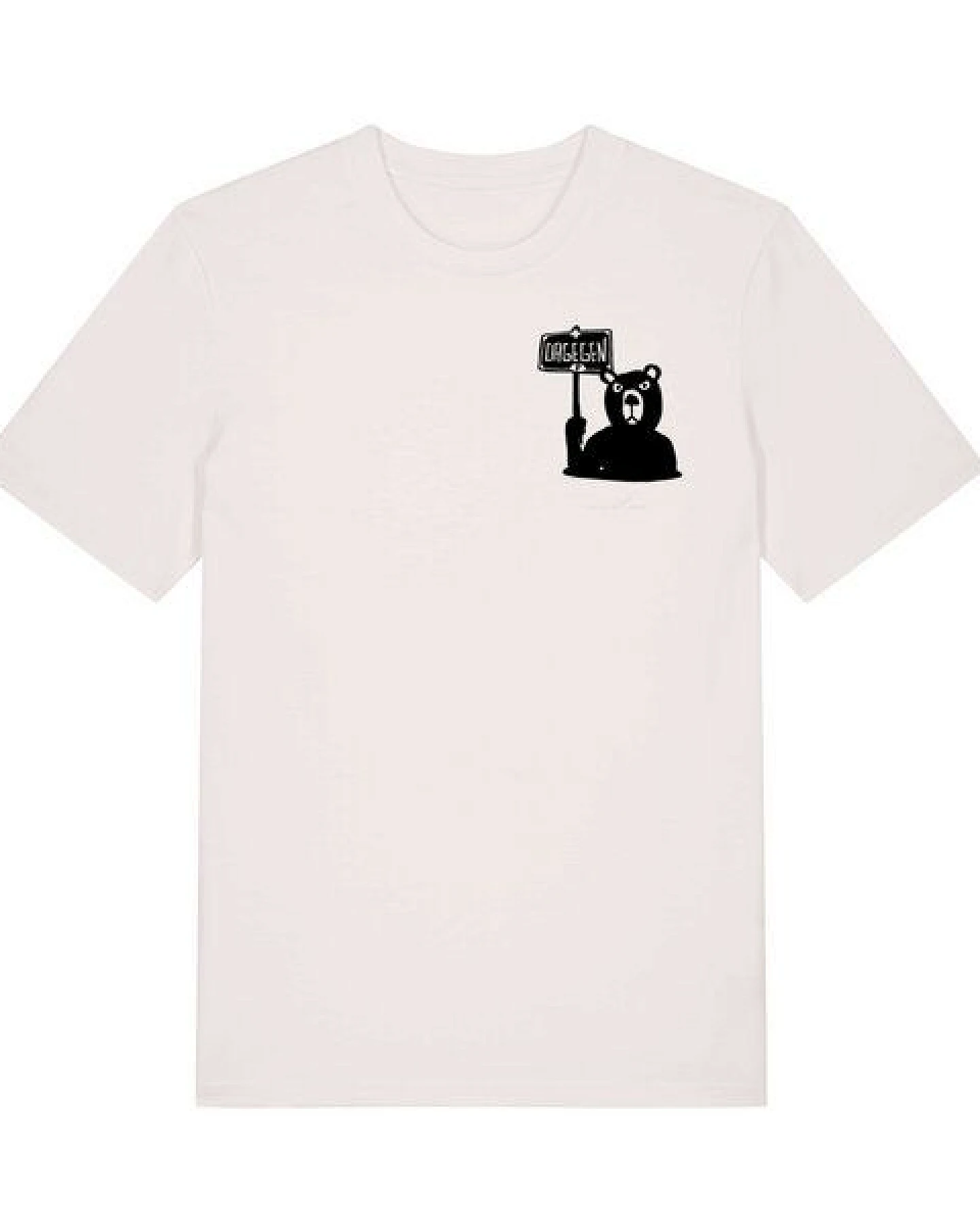 päfjes Der Bär ist DAGEGEN! Du auch? - Fair Wear Männer Unisex Bio T-Shirt Siebdruck – Ansicht 2