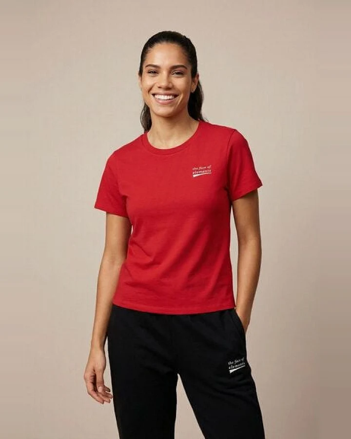 THE FACE OF ELEMENTS STATEMENT - REGULAR FIT T-SHIRT AUS BIO-BAUMWOLLE