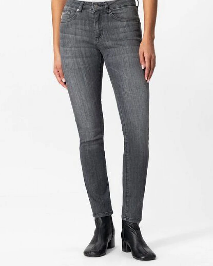 MUD Jeans Damen Jeans "Faye Straight - Authentic Black"