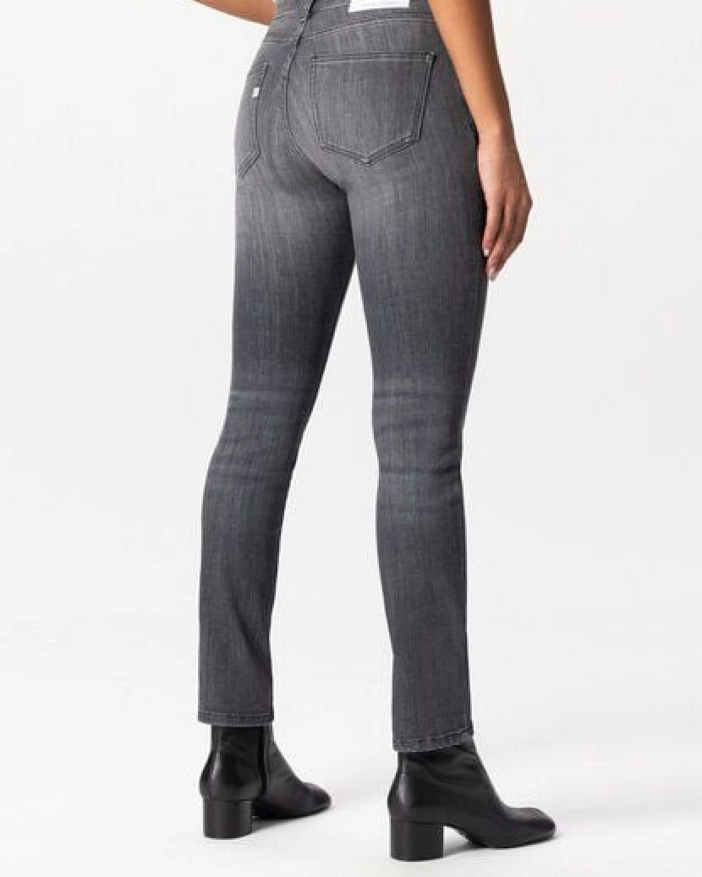 MUD Jeans Damen Jeans "Faye Straight - Authentic Black" – Ansicht 3