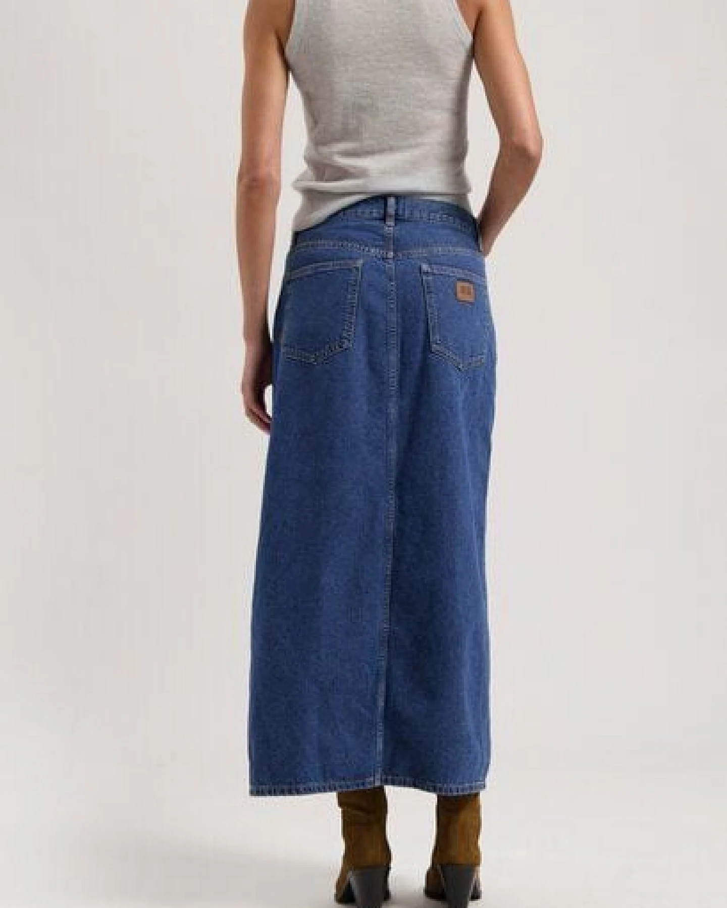 MUD Jeans Damen Rock "Lena Long Skirt - Medium Stone" – Ansicht 3