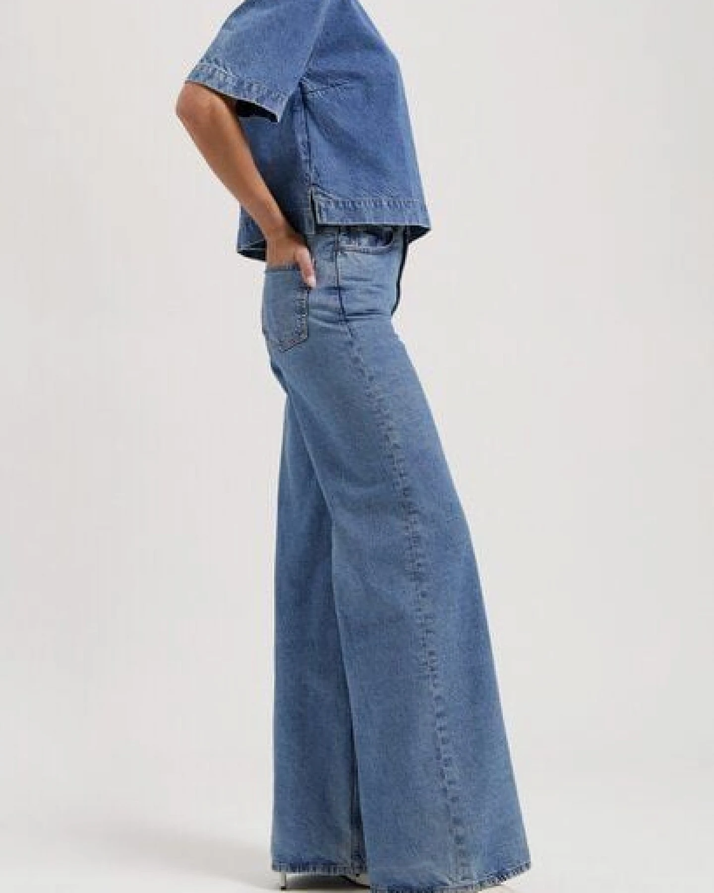 MUD Jeans Sara High Loose - Stone Indigo – Ansicht 2