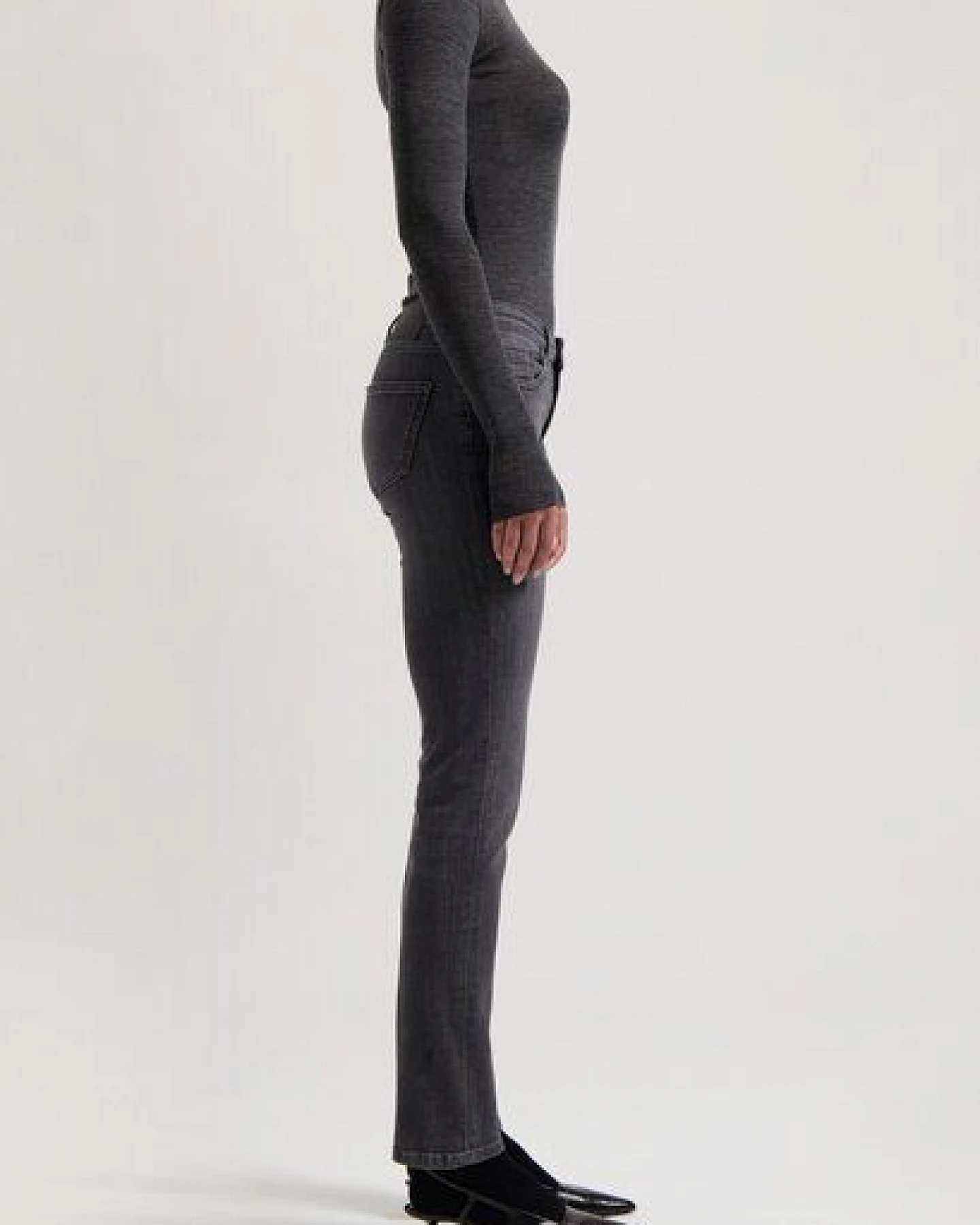 MUD Jeans Damen Jeans "Faye Low Slim - Authentic Black" – Ansicht 4
