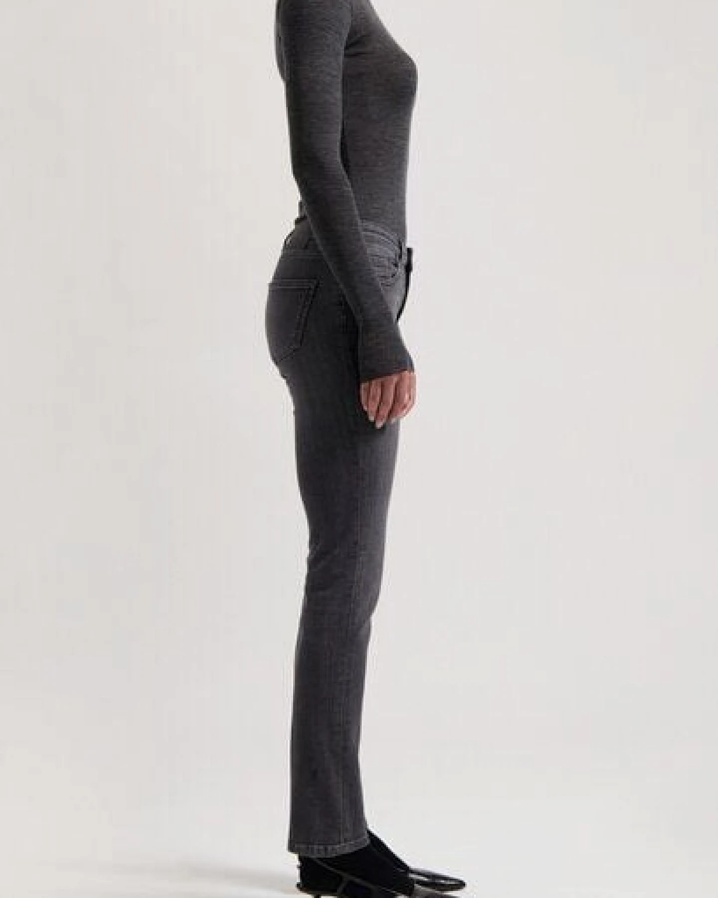 MUD Jeans Damen Jeans "Faye Low Slim - Authentic Black" – Ansicht 4