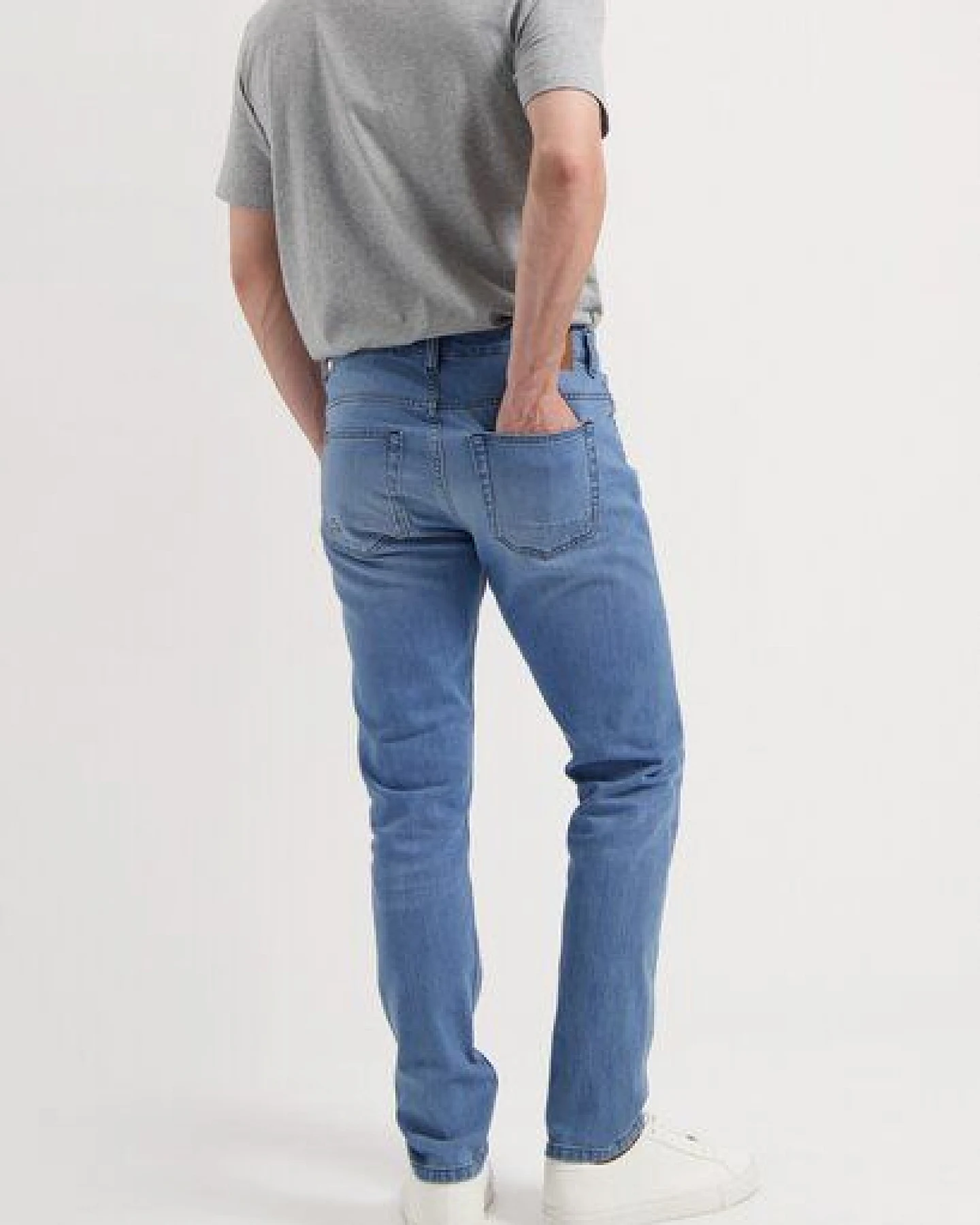 MUD Jeans Rick Mid Slim - Old Stone – Ansicht 3