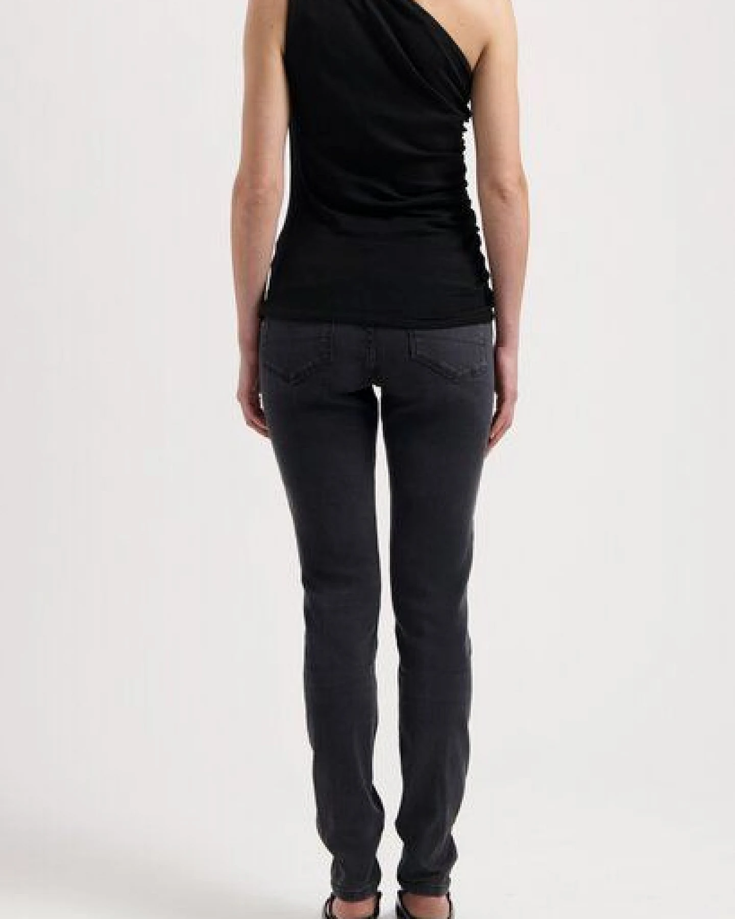 MUD Jeans Damen Jeans "Skyler Mid Skinny - Authentic Black" – Ansicht 3