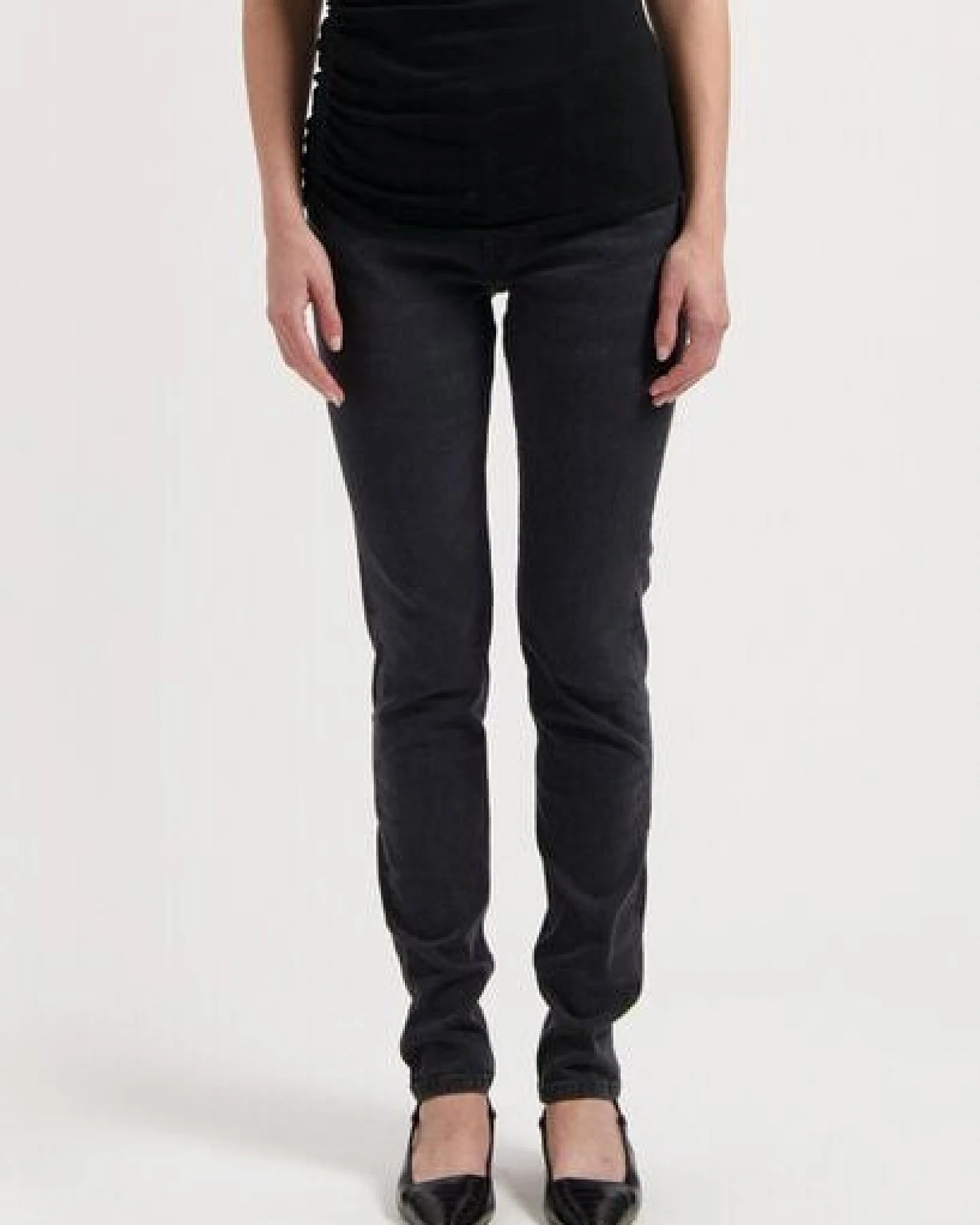 MUD Jeans Damen Jeans "Skyler Mid Skinny - Authentic Black" – Ansicht 4