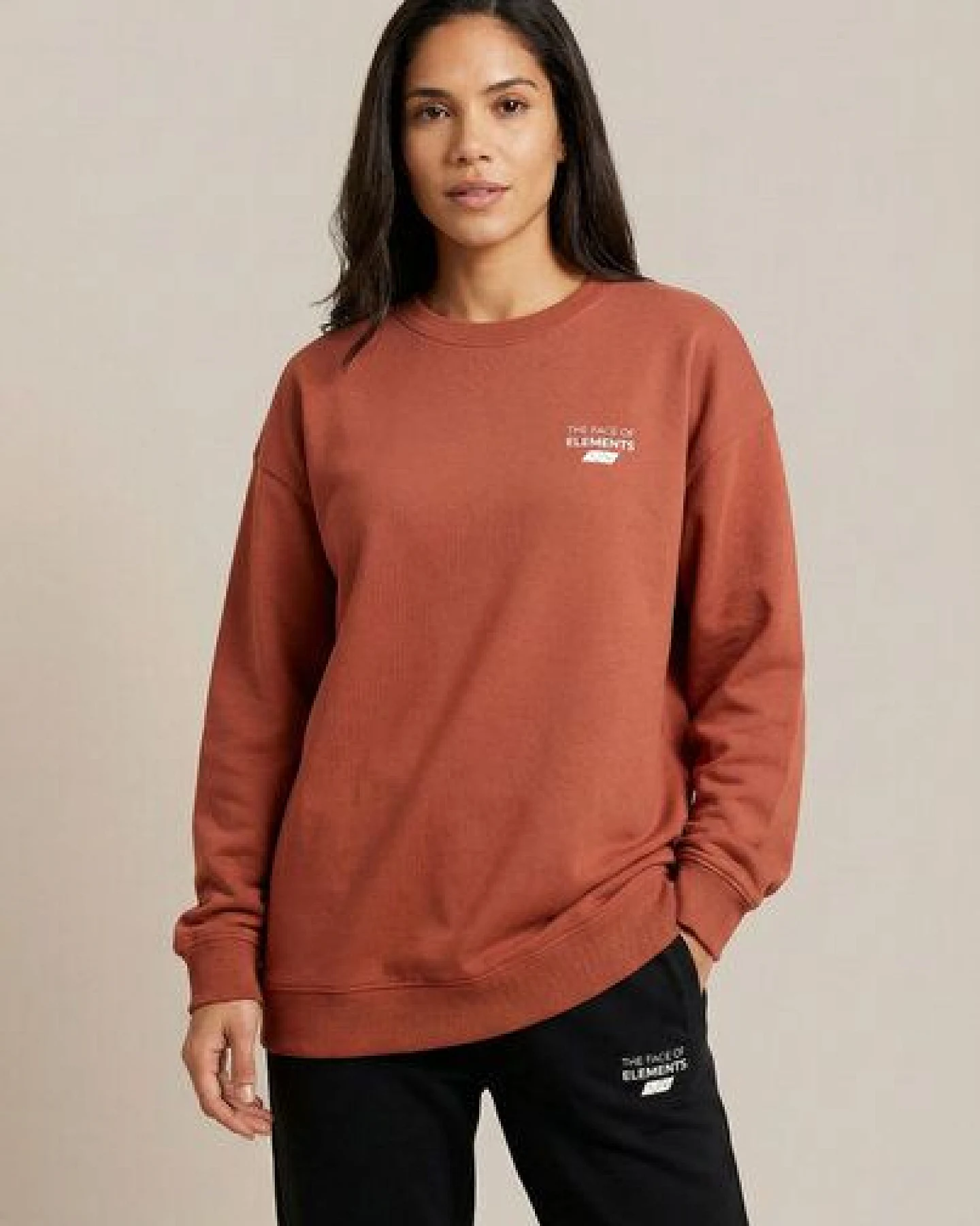 THE FACE OF ELEMENTS ELEMENT - OVERSIZED FIT SWEATSHIRT AUS 100% BIO-BAUMWOLLE – Ansicht 2