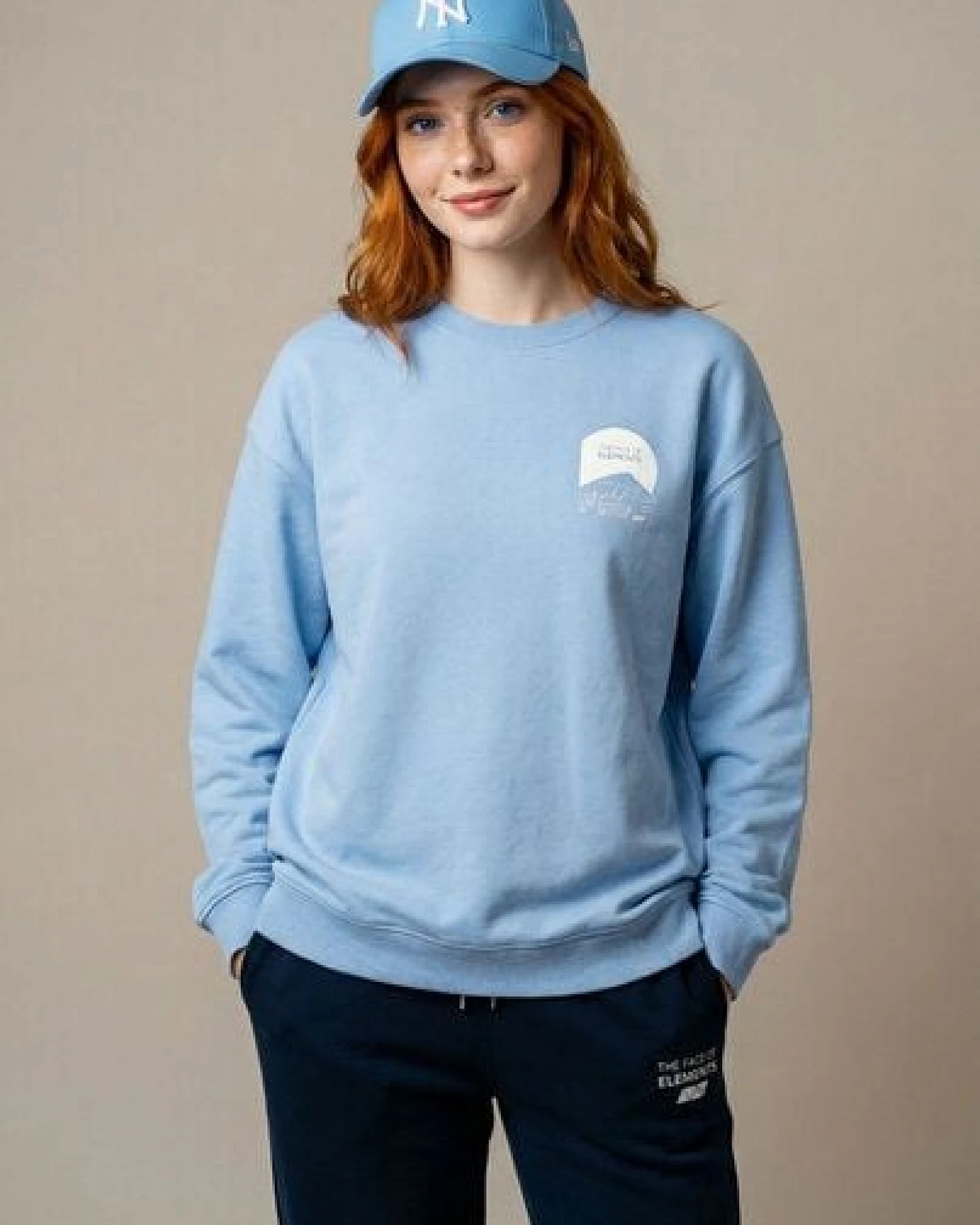 THE FACE OF ELEMENTS MOUNT FUJI - OVERSIZED FIT SWEATSHIRT AUS 100% BIO-BAUMWOLLE – Ansicht 2