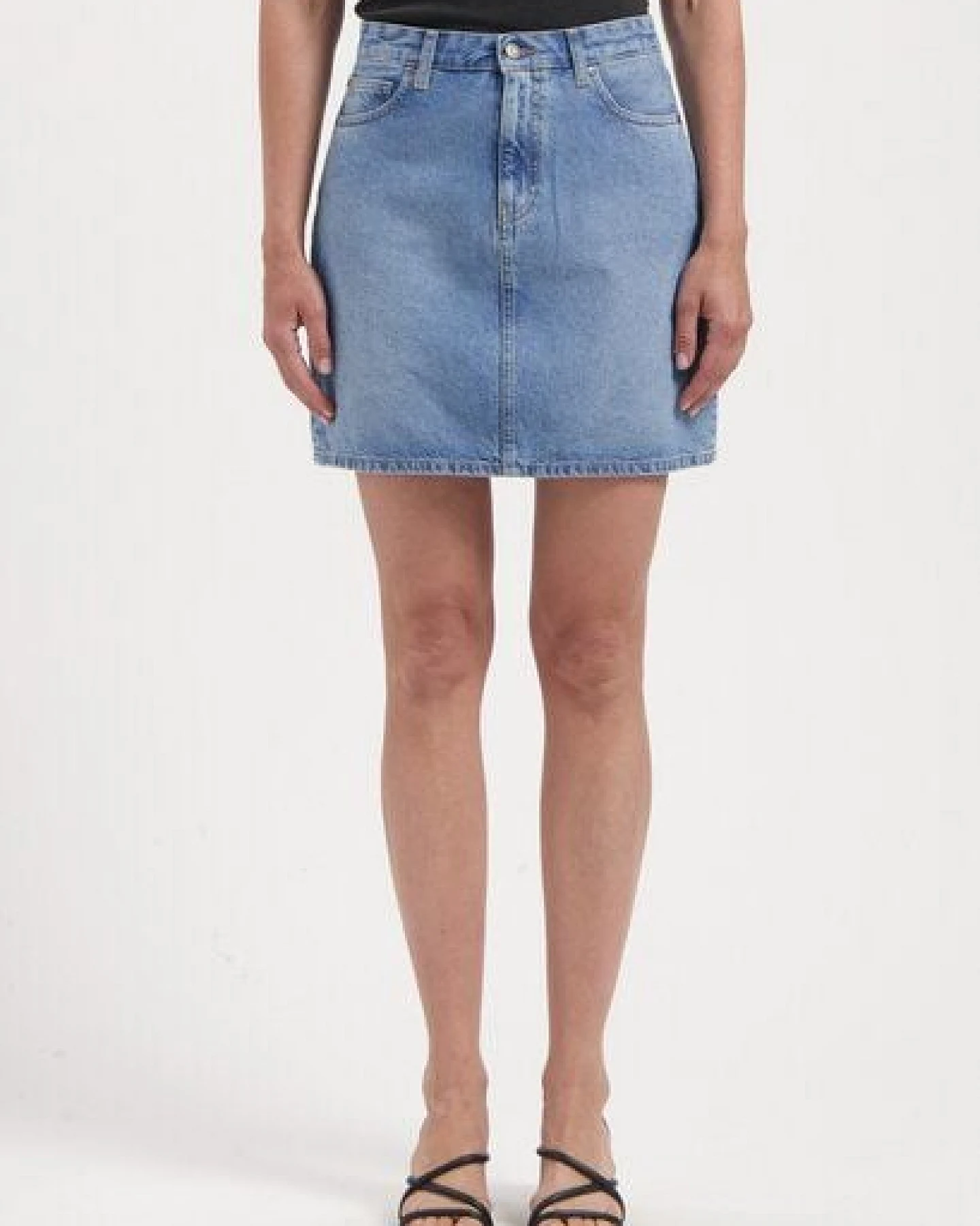 MUD Jeans Damen Rock "Audry Mini Skirt - Light Stone Vintage" – Ansicht 4