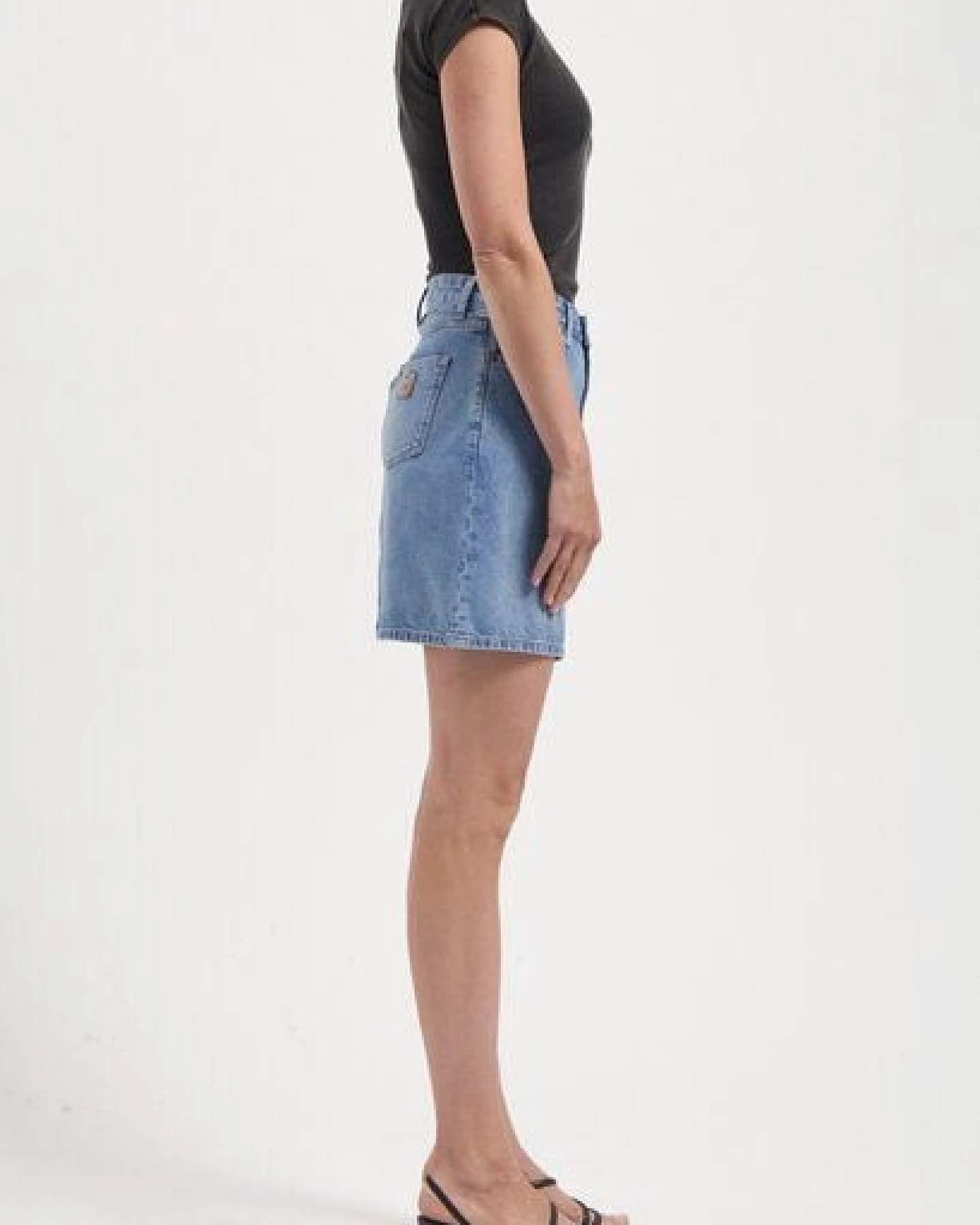 MUD Jeans Damen Rock "Audry Mini Skirt - Light Stone Vintage" – Ansicht 2