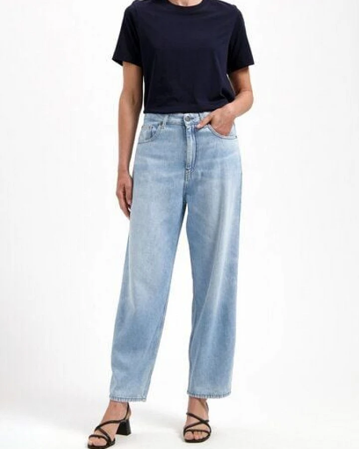 MUD Jeans Damen Jeans "Brooke High Barrel Flow - Stone Vintage"