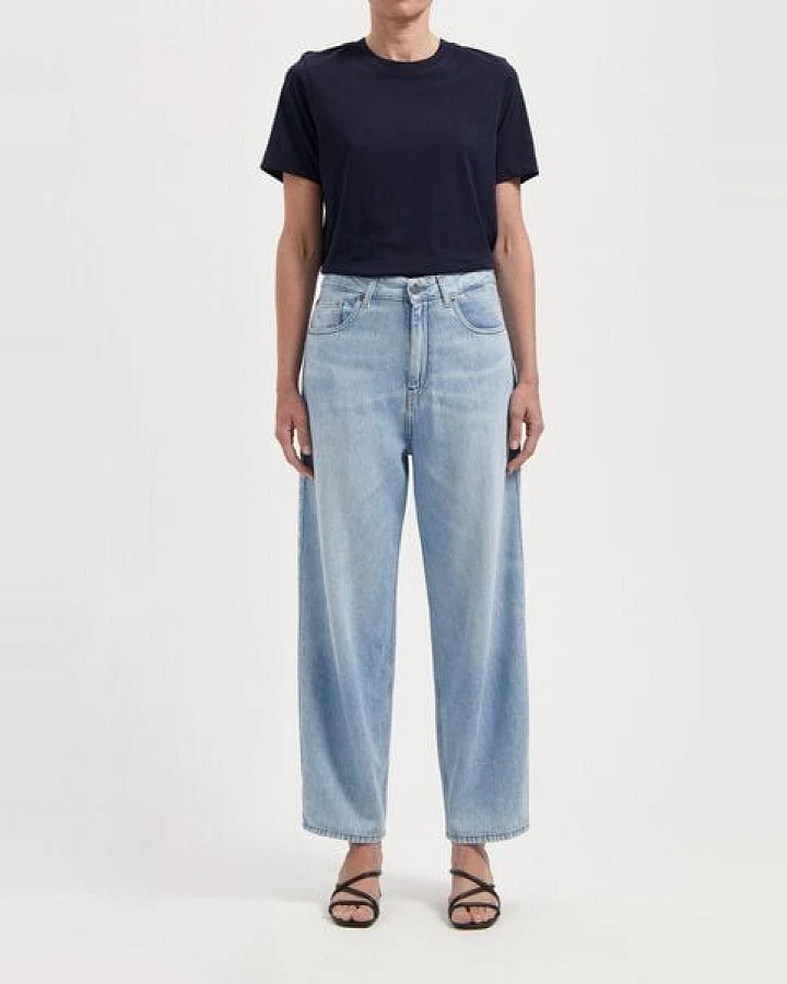 MUD Jeans Damen Jeans "Brooke High Barrel Flow - Stone Vintage"