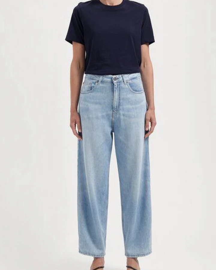 MUD Jeans Damen Jeans "Brooke High Barrel Flow - Stone Vintage"