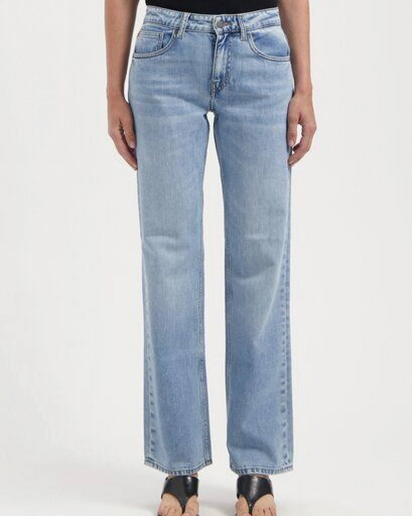 MUD Jeans Damen Jeans "Carry Mid Straight - Light Stone Vintage" – Ansicht 4