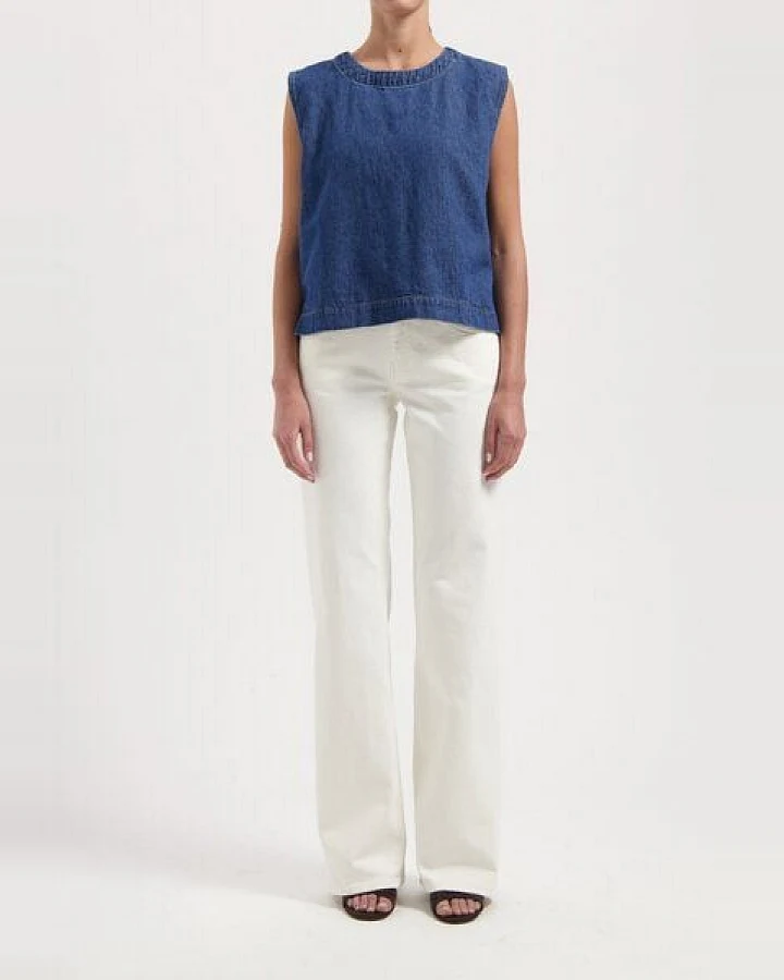 MUD Jeans Damen Jeans "Cleo Mid Loose - Natural"